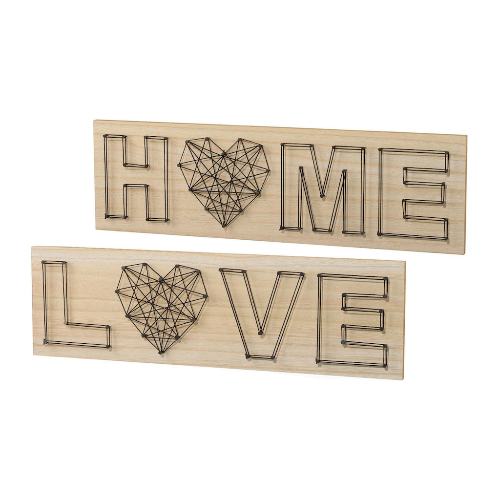 Creativ home Holzbild, (Set, 2 St.)