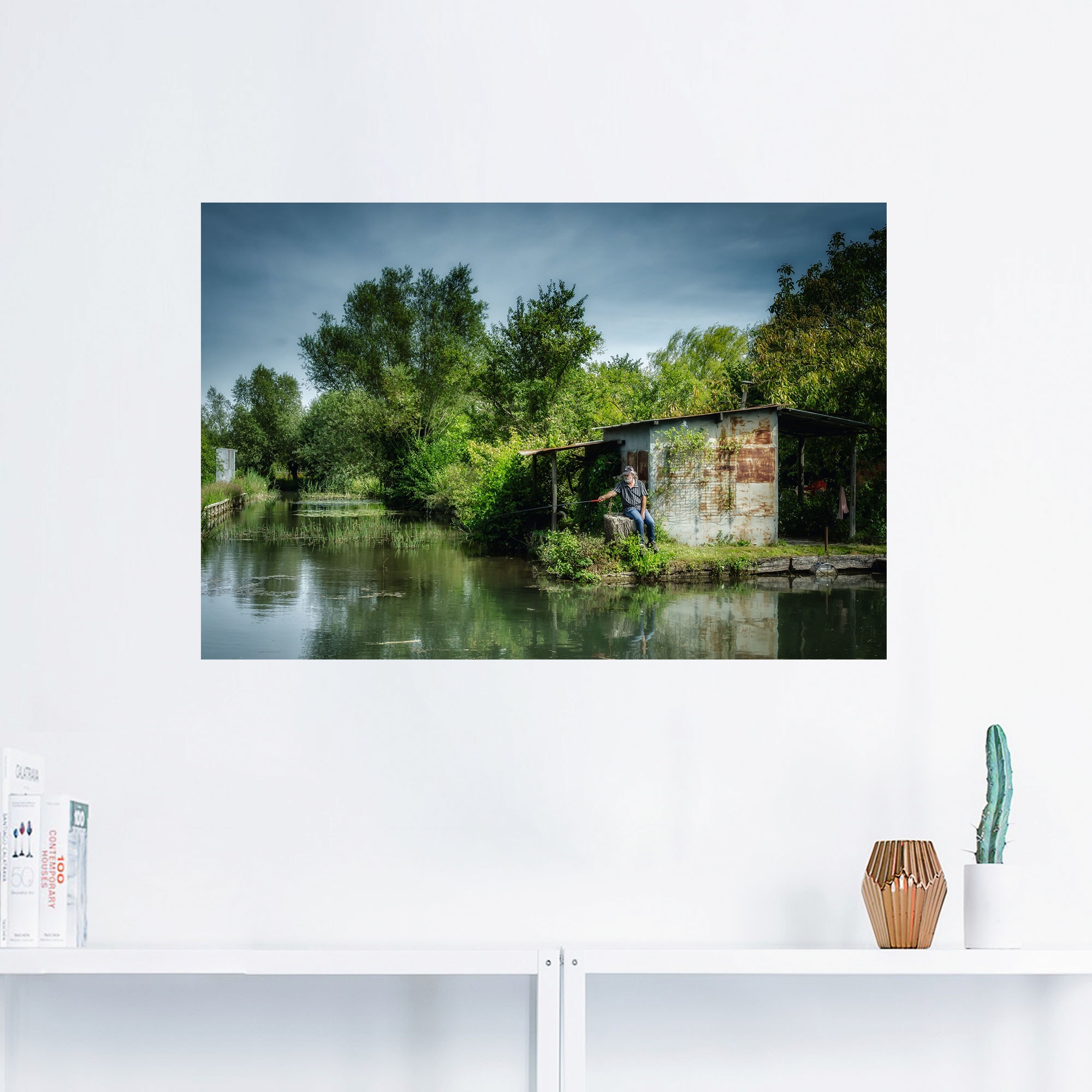 Artland Wandbild »Idyllische Flusslandschaft in Frankreich«, Gewässer, (1 St.), als Alubild, Leinwandbild, Wandaufkleber oder Poster in versch. Größen