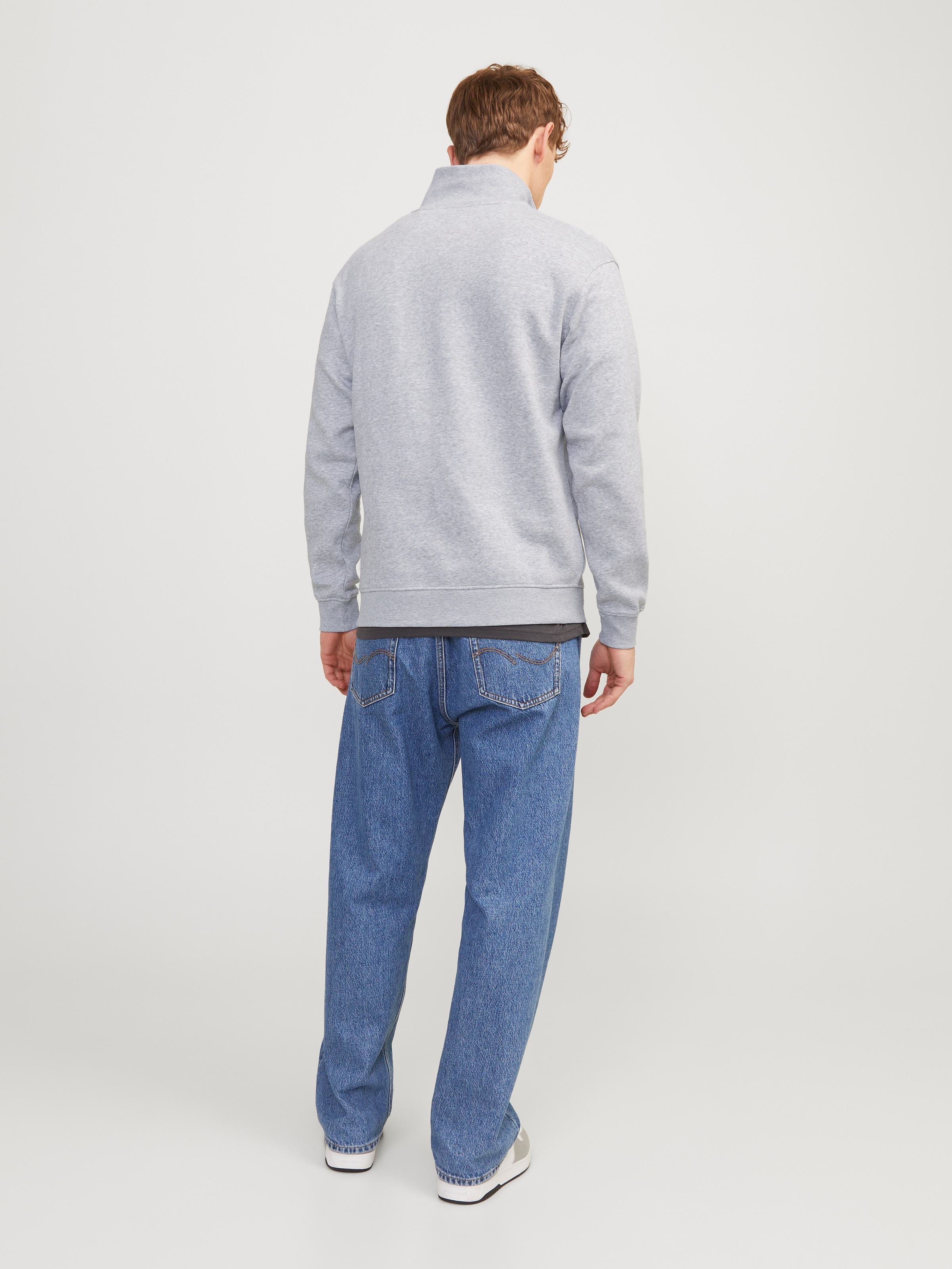 Jack & Jones Sweatshirt »JJEBRADLEY SWEAT HALF ZIP NOOS«, Materialmix, relaxed fit
