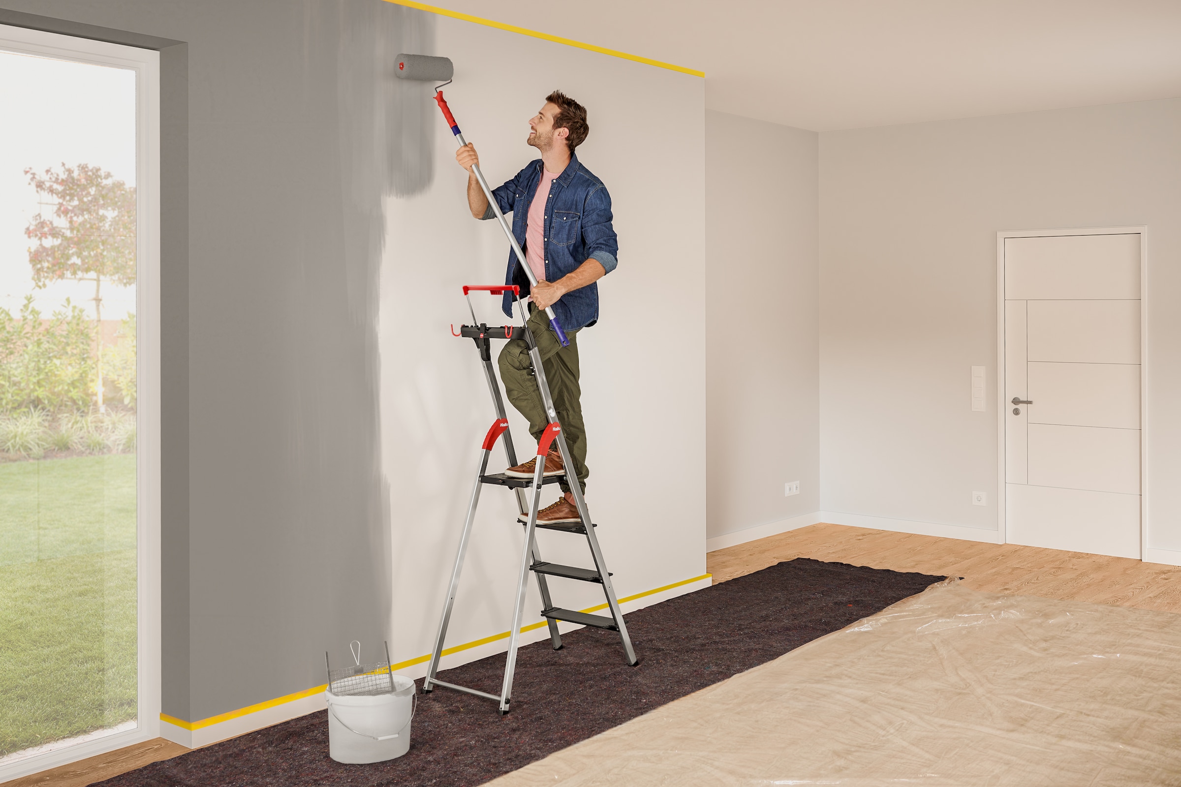 Hailo Stehleiter »L100 TopLine« Alu-Sicherheits-Stehleiter  4 Stufen