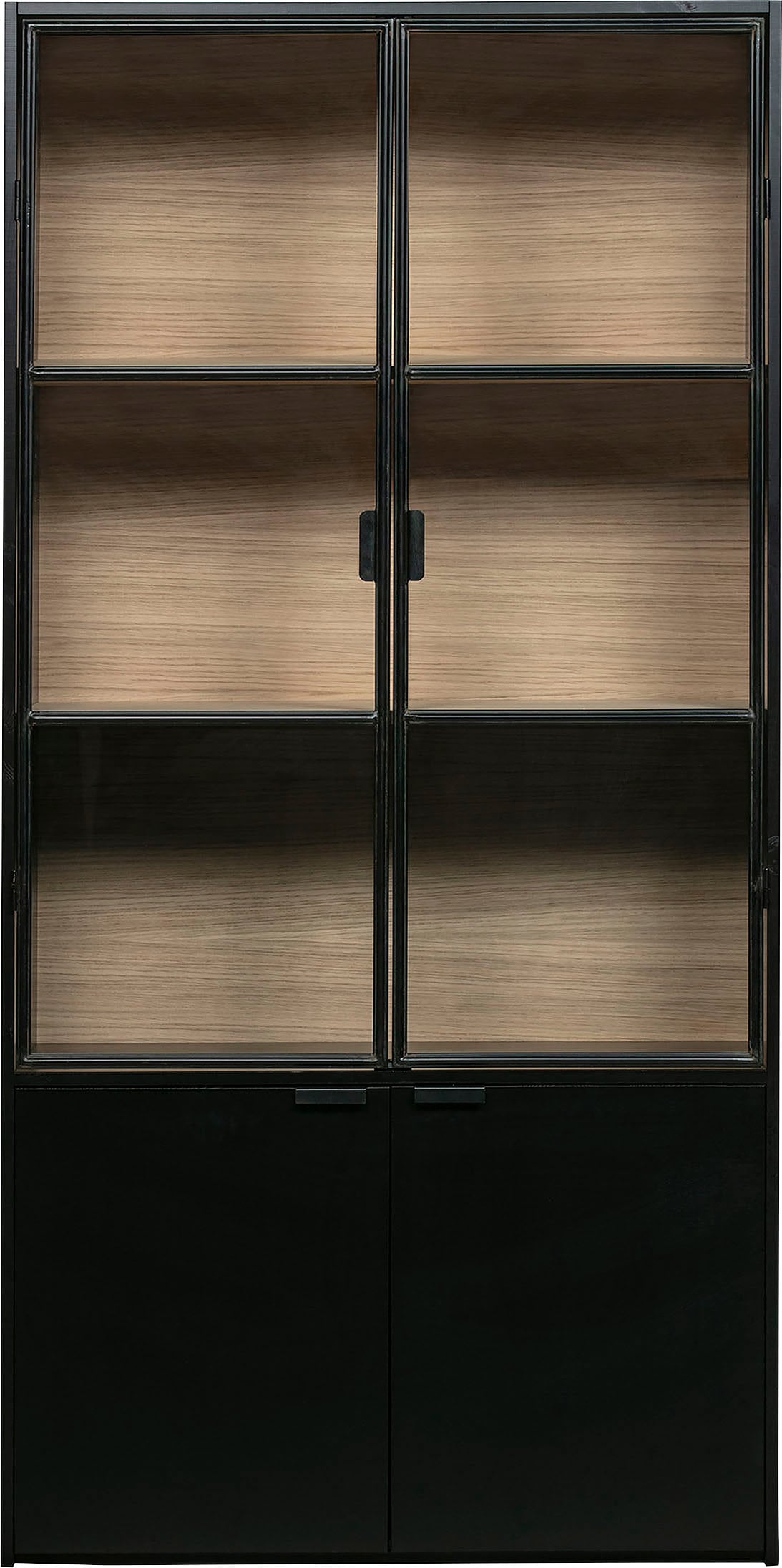 WOOOD Vitrine »Silas«, mit Metalltüren, H 200 cm x B 100 cm günstig online kaufen