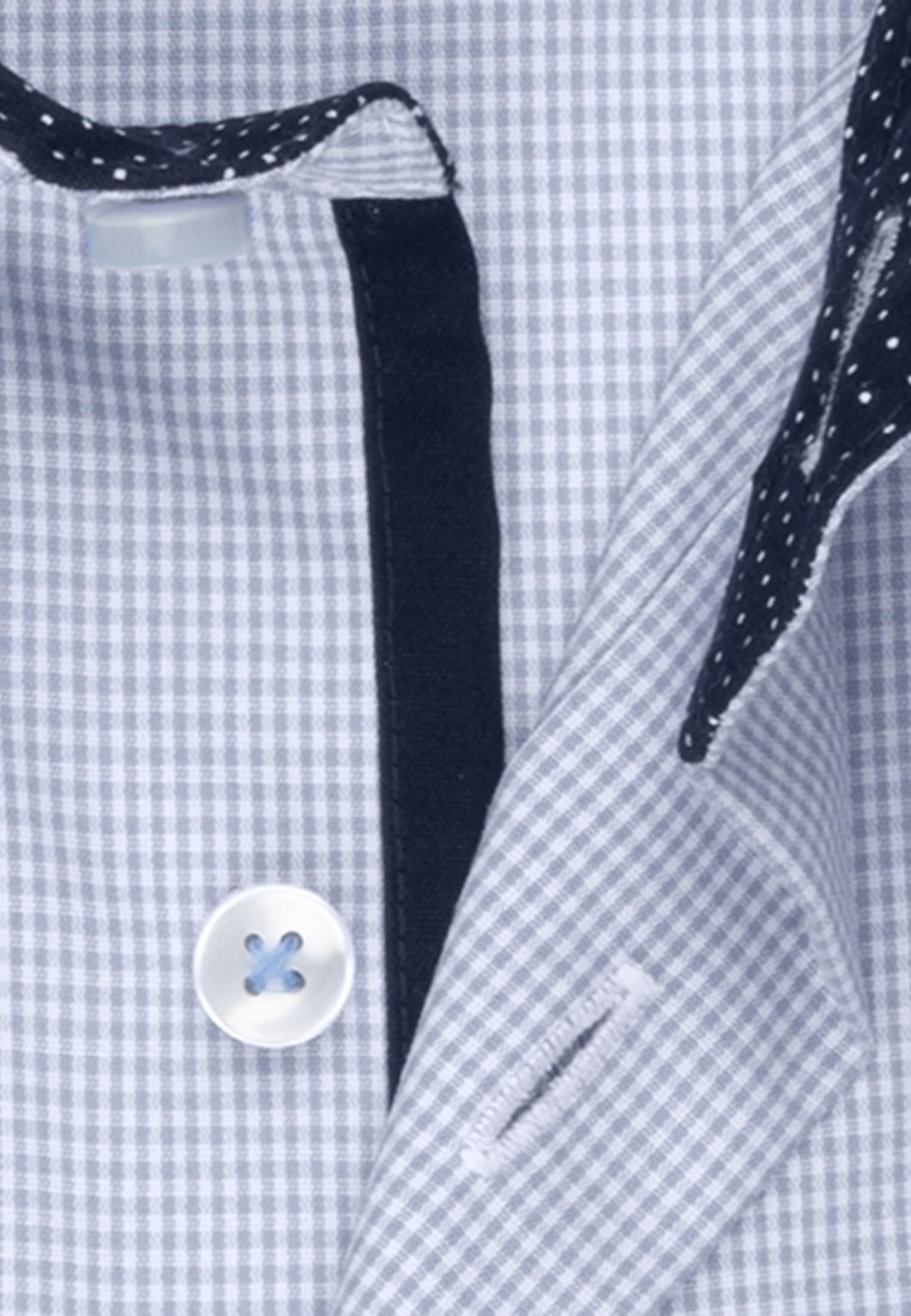 seidensticker Businesshemd »Shaped« Shaped 1/1 Kentkragen Karo