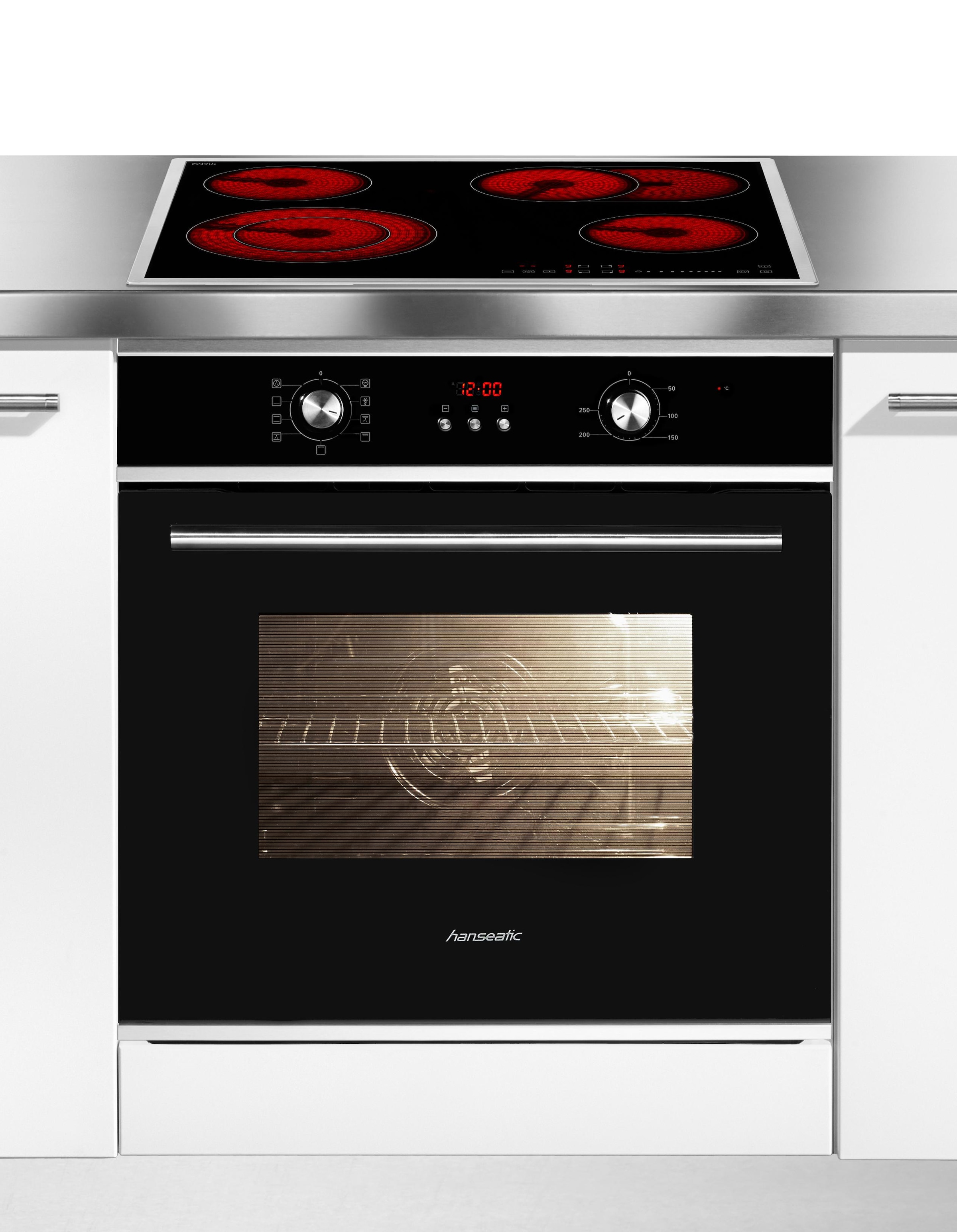 2. Bild von Hanseatic Backofen-Set »65M90D0-E11319G /MC-HF662B«, 65M90D0-E11319G, (Spar-Set), mit Restwärmeanzeige