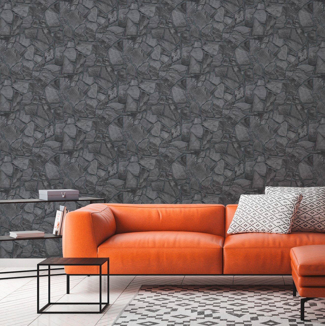 A.S. Création Vliestapete »Terra Tapete Steinoptik«, matt-gemustert-neutral, Stein-Tapete Steinwand Naturstein 3d-Optik Tapeten Wohnzimmer modern