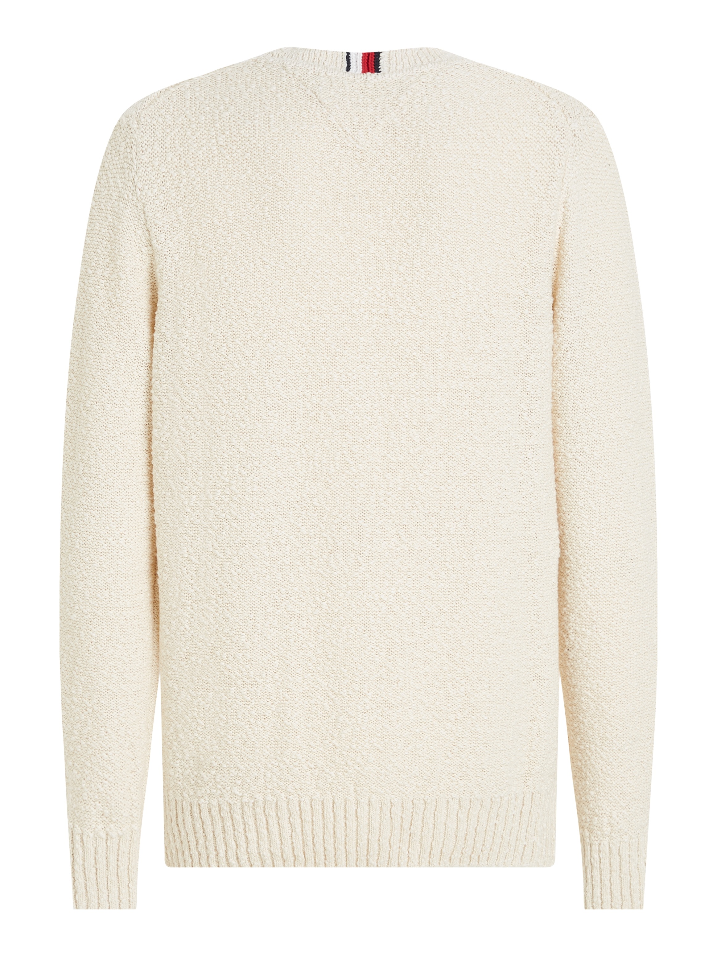 Tommy Hilfiger Strickpullover »SLUB YARN C NK«, mit Logostickerei am Ärmel