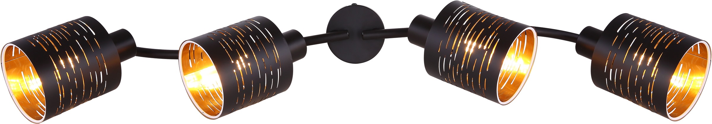 GLOBO LIGHTING Deckenstrahler »TUNNO«, Leuchtmittel E14 | ohne Leuchtmittel, Deckenlampe/Strahler/goldfarben/Wohnzimmer/Flur/ø: 400mm