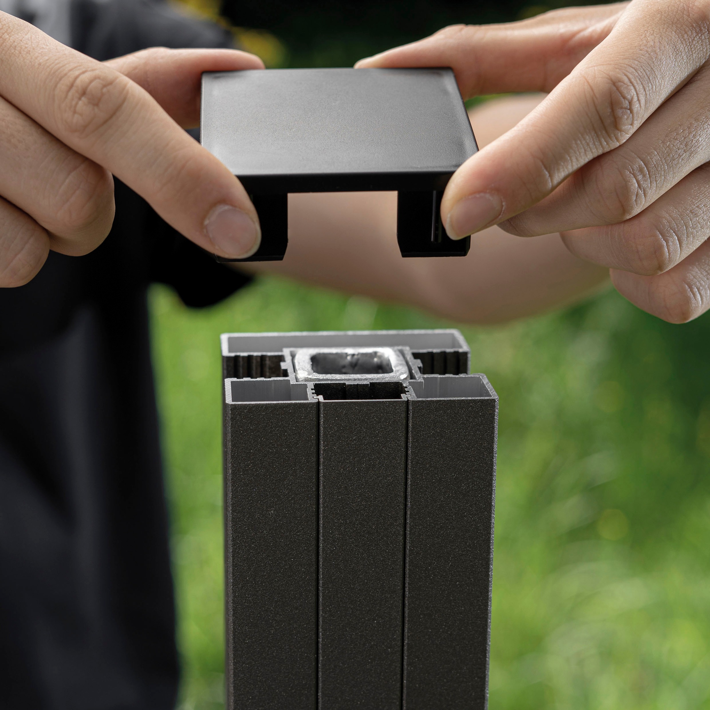 STAKET PRO Zaun Glaszaun, Gesamtlänge: 3,36 m, 4 Pfosten