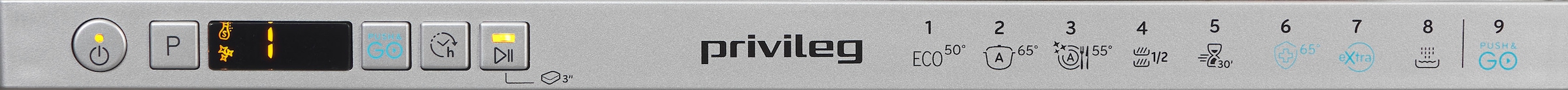 Privileg vollintegrierbarer Geschirrspüler »PV2IC10BS7LA0«, 10 Maßgedecke, Auto Door - automatisches Türöffnungssystem (abschaltbar)