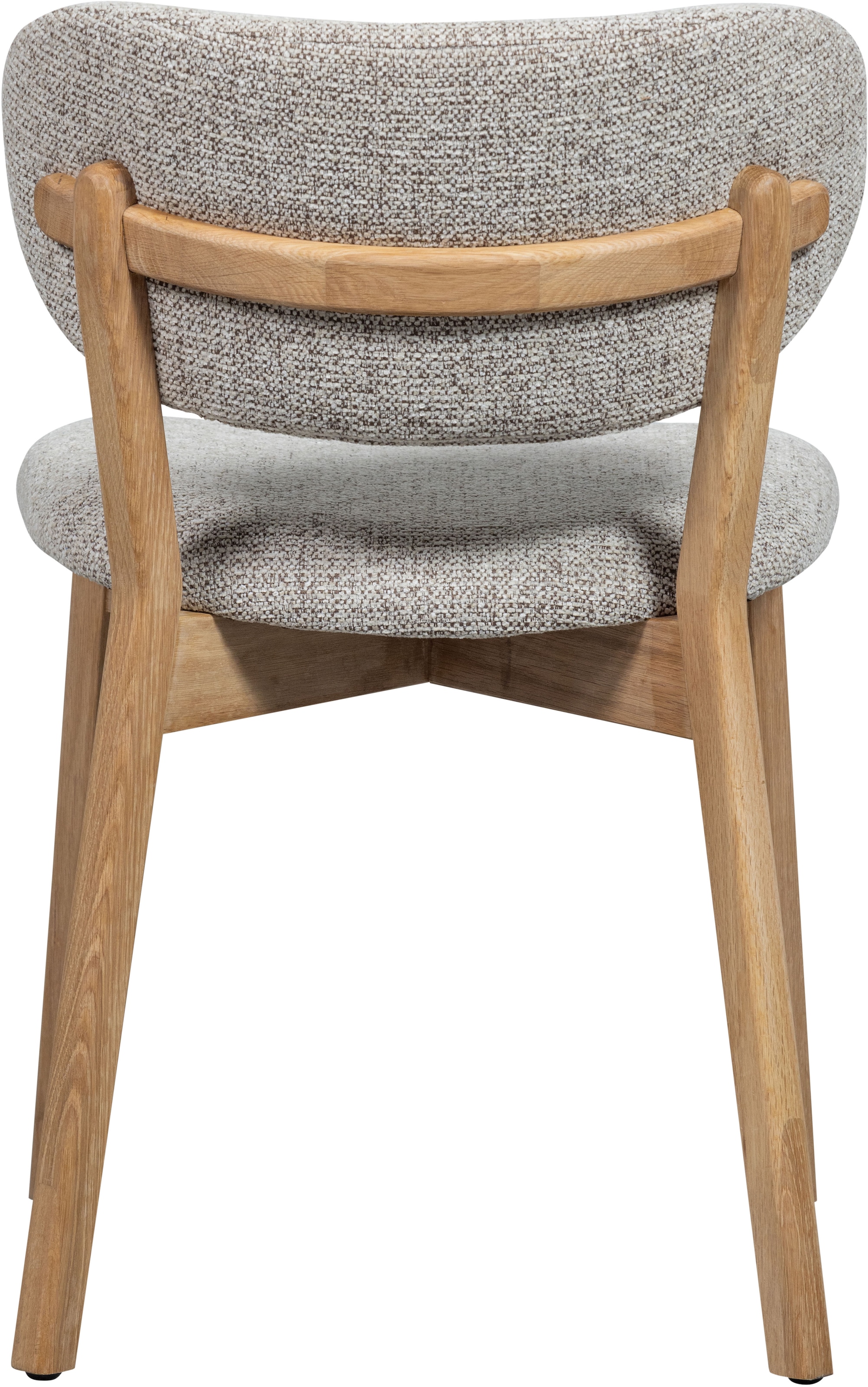 WOOOD Esszimmerstuhl »Udar mit Melange-Gewebe More und Eichengestell H 82 cm« (Set) 2 Stk.(Set, 2 St), strapazierfähiger Stoff, massives Eichenholz, modern