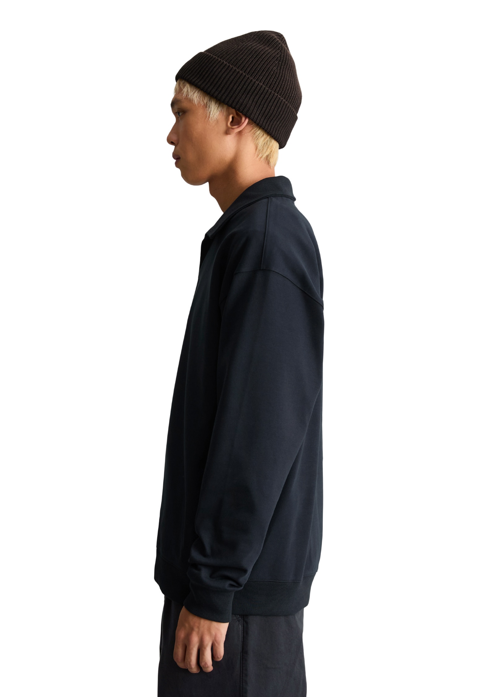 Marc O'Polo DENIM Langarm-Poloshirt »aus schwerem Interlock Jersey«