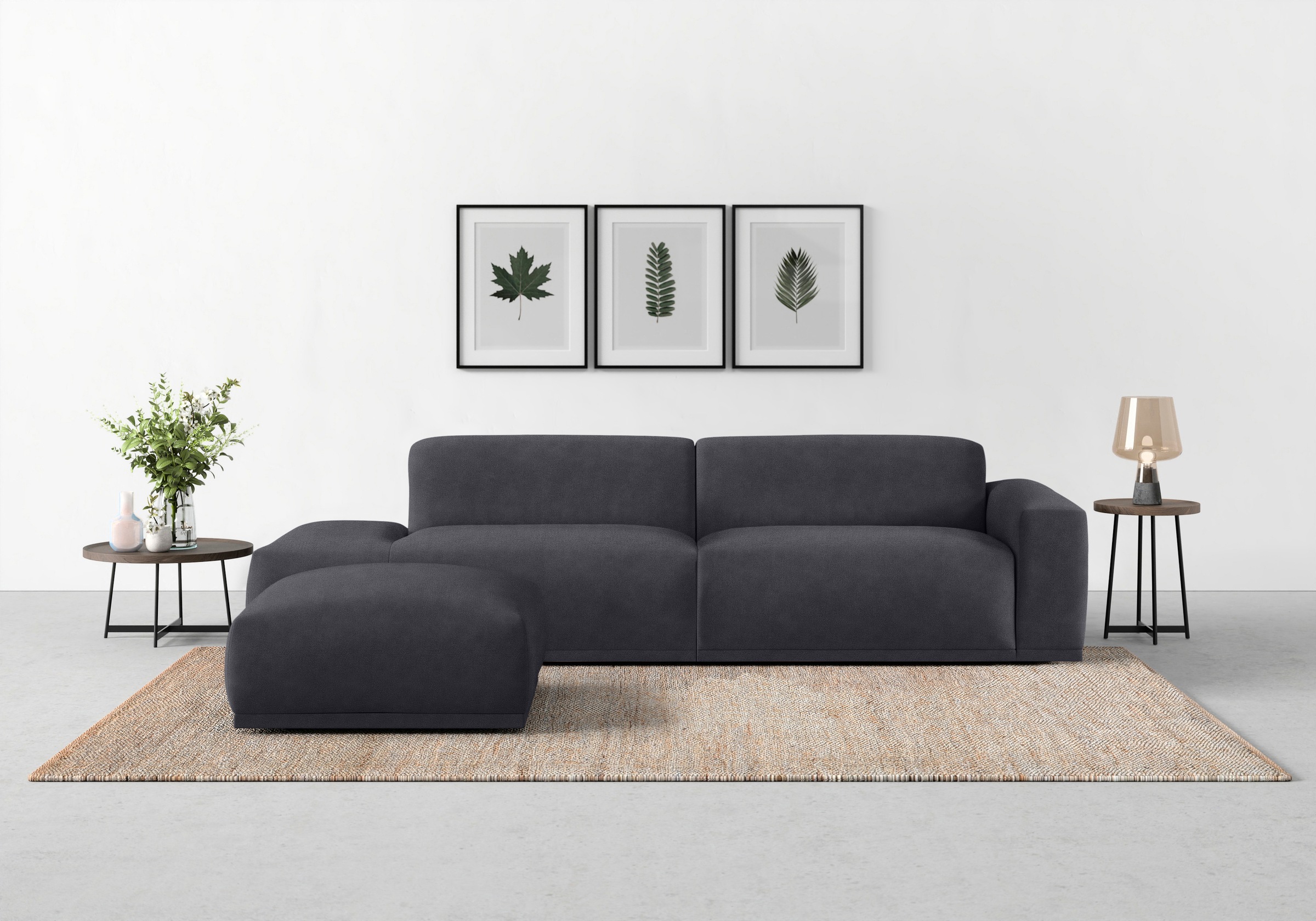 TRENDMANUFAKTUR Big-Sofa »Braga, mit hochwertigem Kaltschaum, Megasofa, in Cord erhältlich«, modernes Big-Sofa, Couch mit hohem Sitzkomfort, 277/72/107 cm (B/H/T)