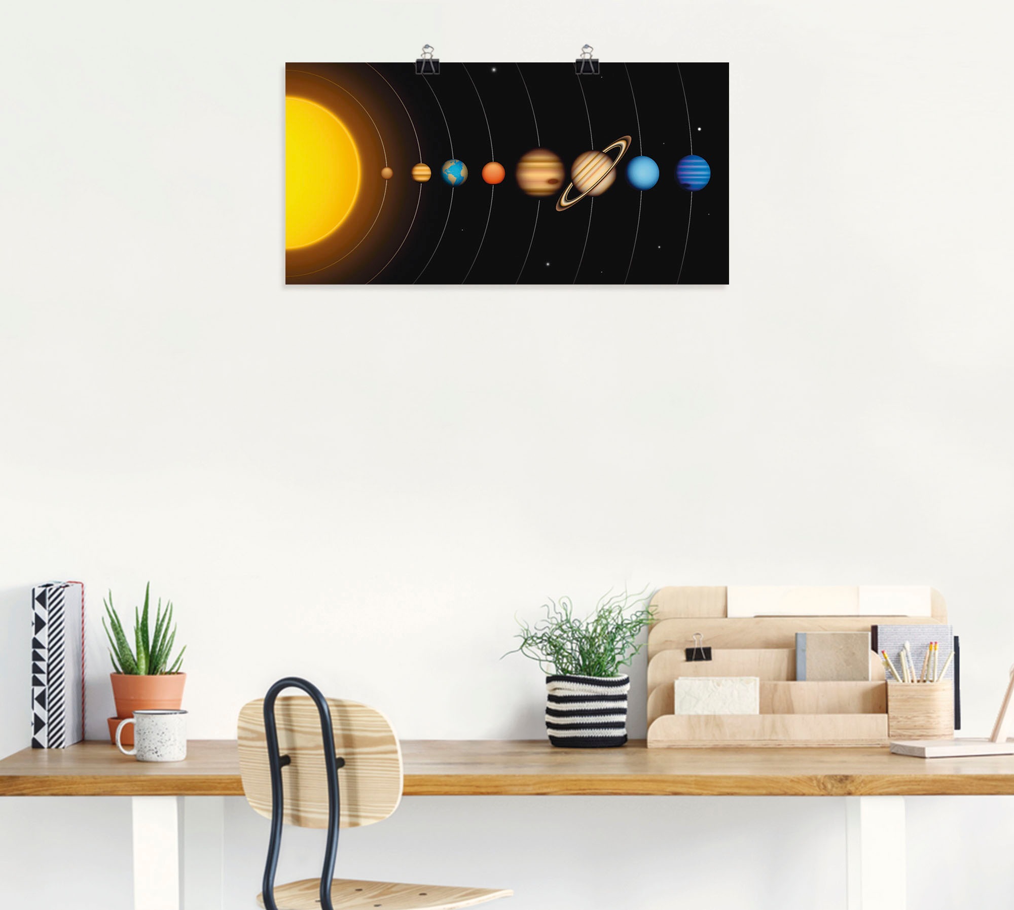 Artland Wandbild »Vector Sonnensystem mit Planeten« Sonnensystem 1 Stk. tlg günstig online kaufen