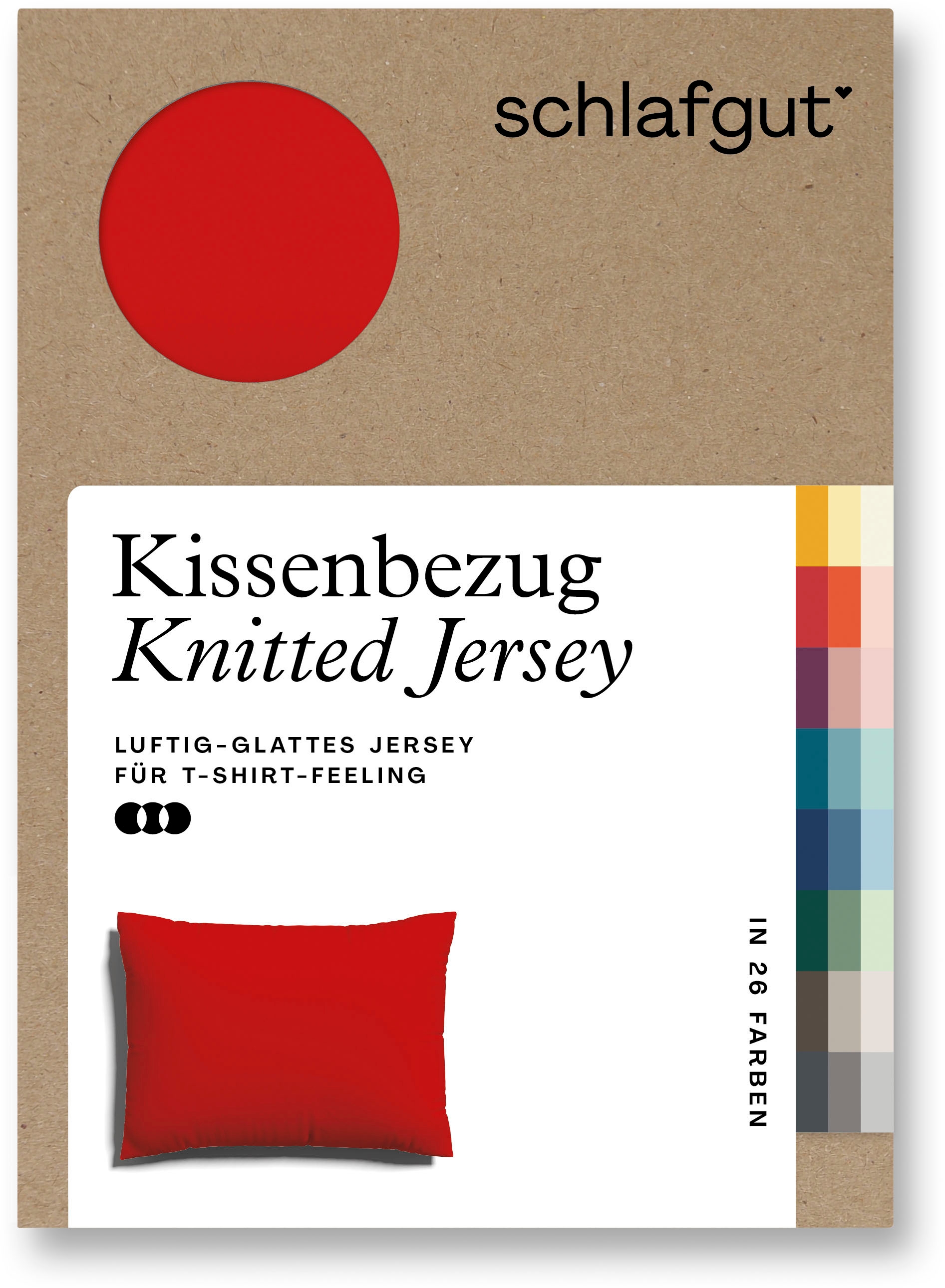 Schlafgut Kissenbezug »Knitted Jersey aus Bio-Baumwolle mit Elasthan, bügel günstig online kaufen