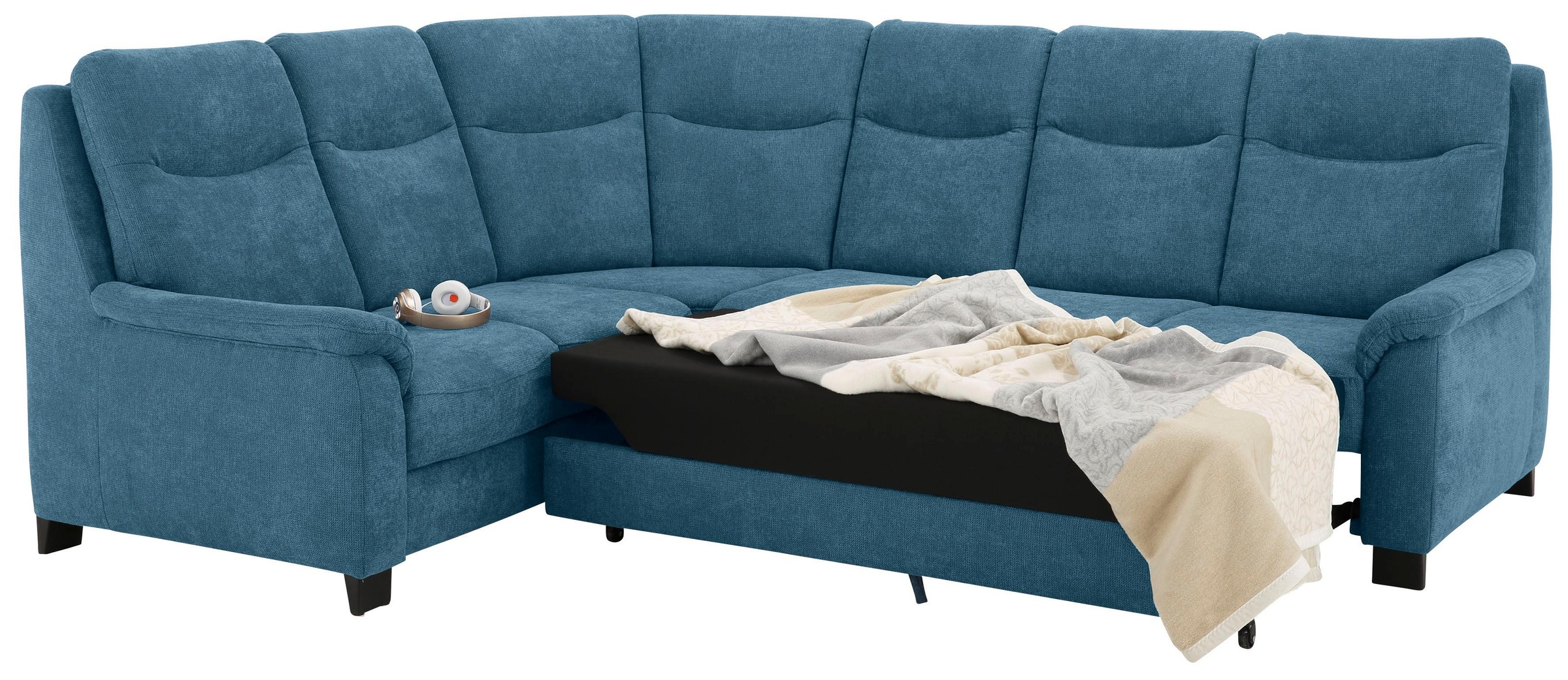 Home affaire Ecksofa »Boccaccio L-Form«, mit Federkern, incl. Kopfteilverstellung, wahlweise Bettfunktion