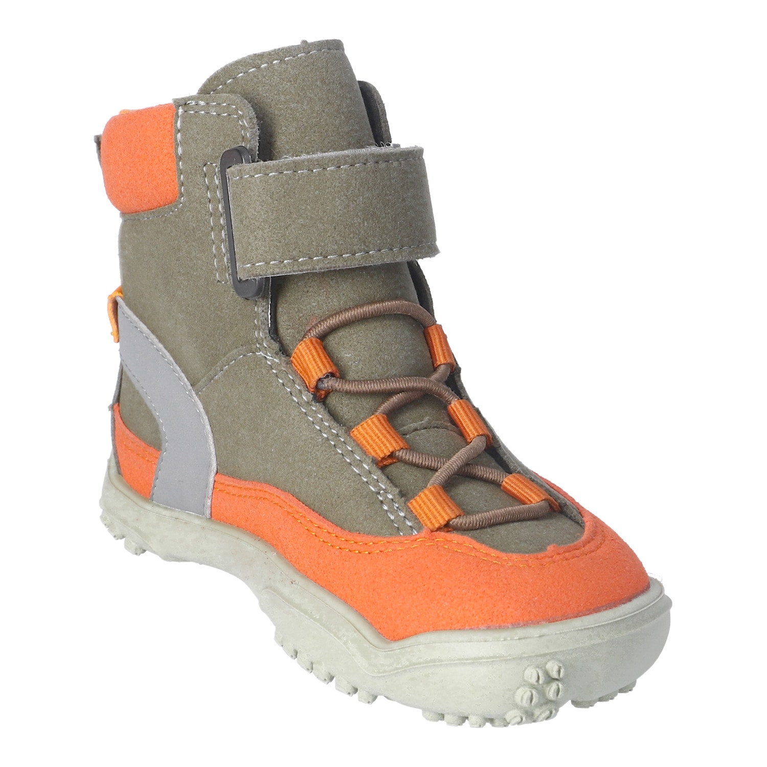 qnuffs Barfußschuh »KIEFER«  Klettboots mit Namensschild, in veganer Verarbeitung