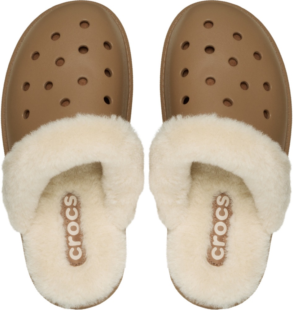 Crocs Pantoffel »Classic Fuzz Scuff«, Hausschuh, Clog mit Warmfutter
