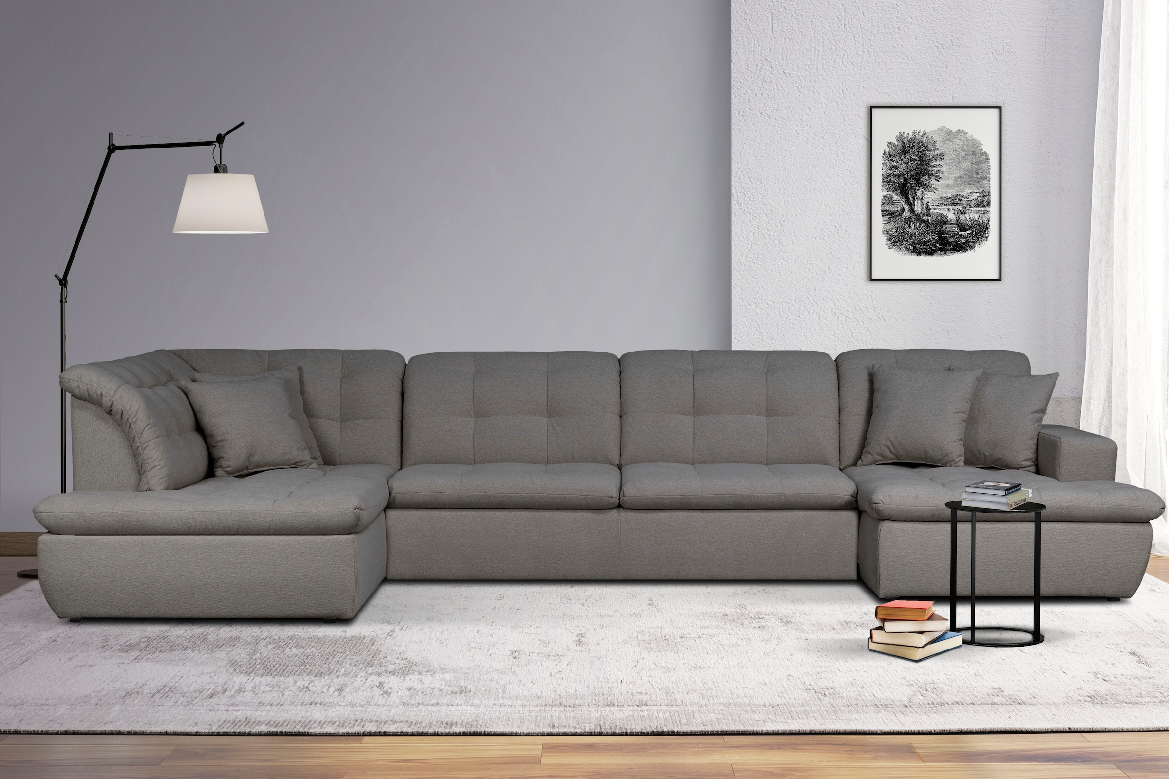 INOSIGN Wohnlandschaft »BRISBANE NEU U-Form«, mit feiner Steppung, Matten-O günstig online kaufen