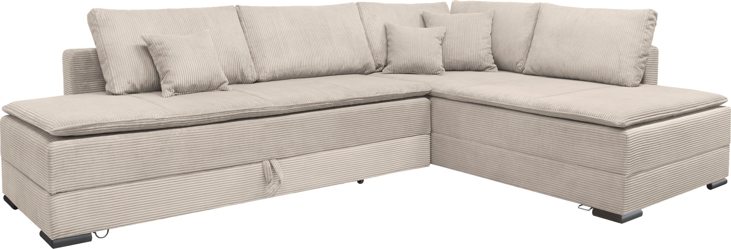 INOSIGN Ecksofa, inklusive Bettfunktion und Bettkasten