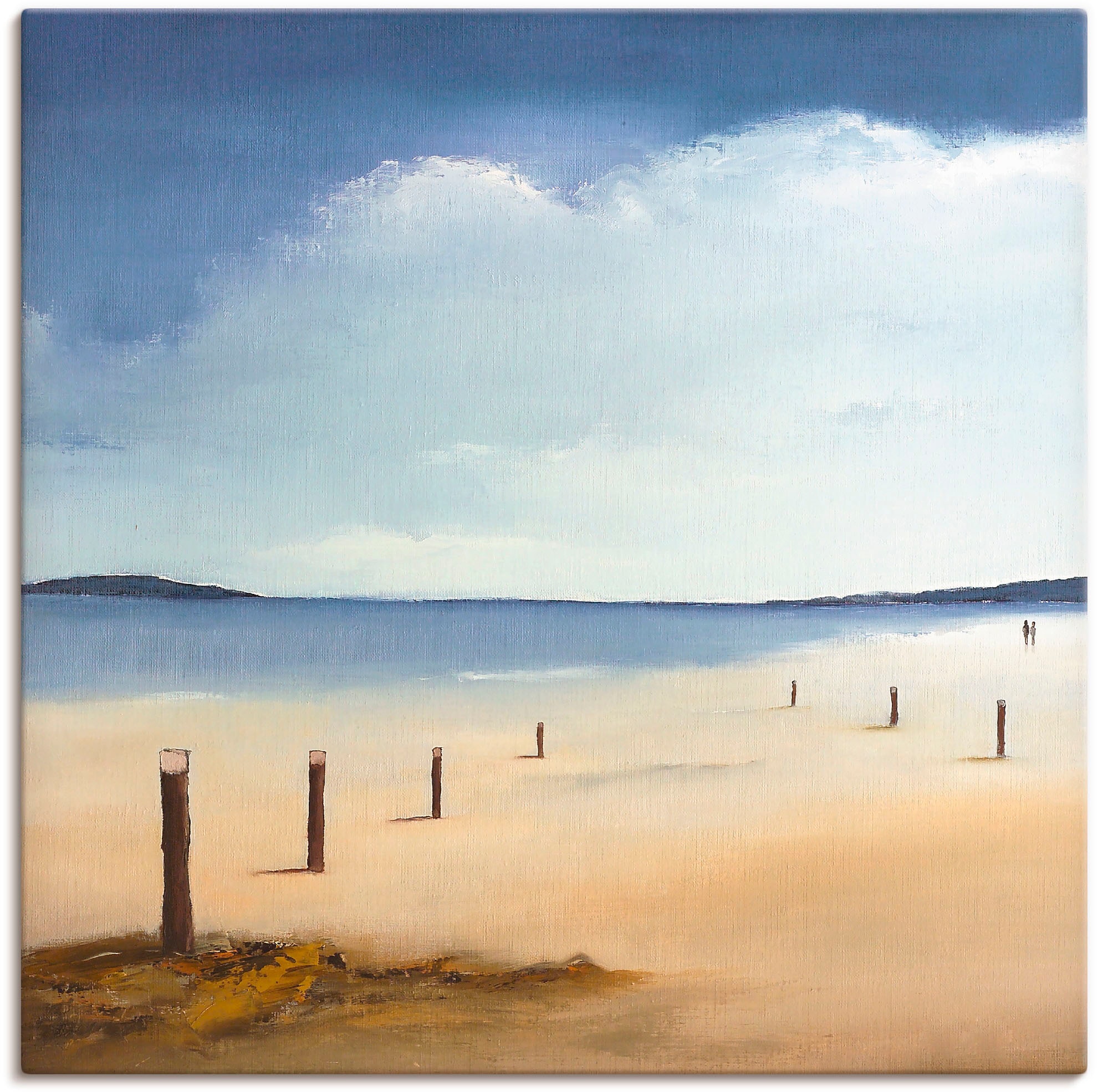 Artland Leinwandbild »Am Strand entlang« Strand 1 Stk. tlg. auf Keilrahmen günstig online kaufen