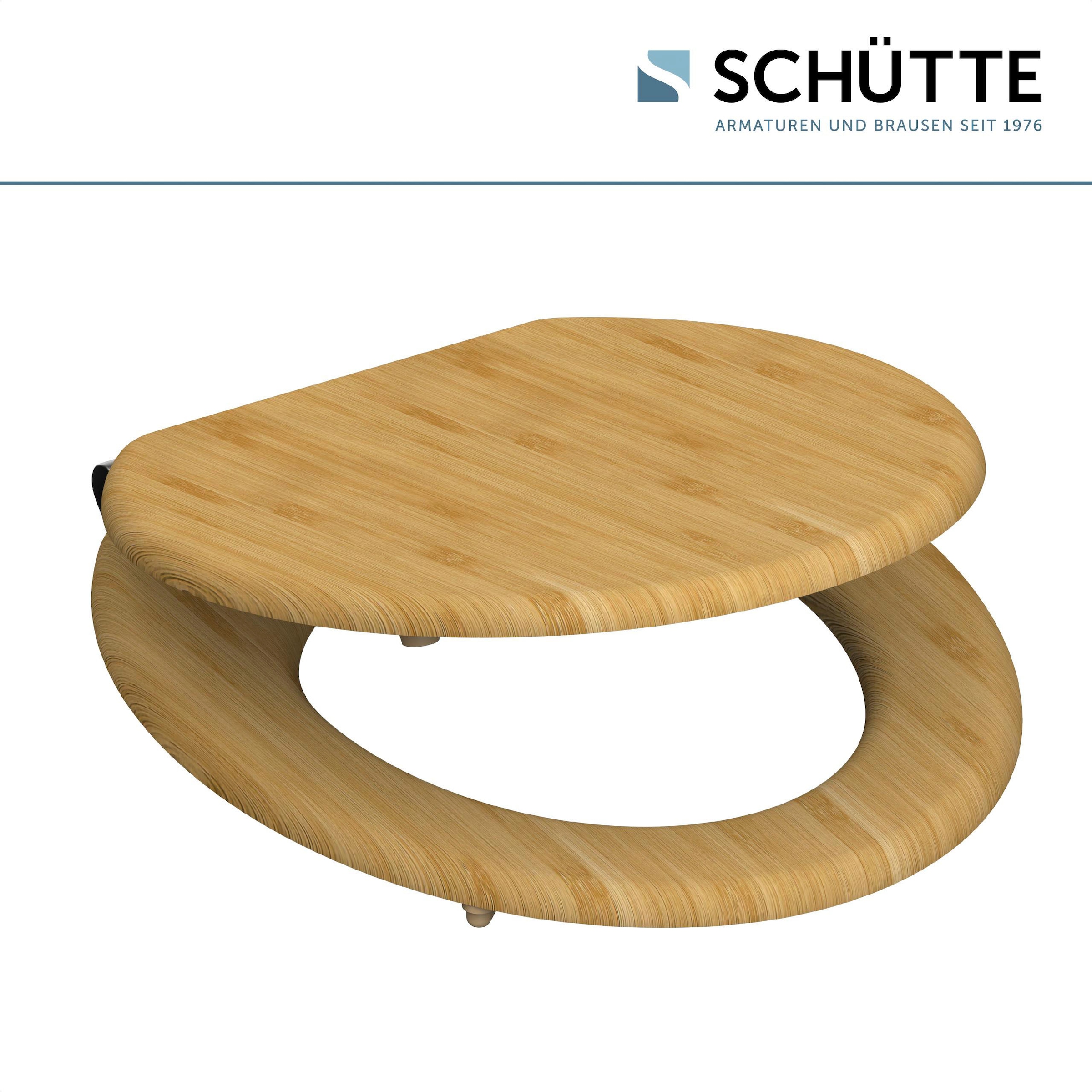 Schütte WC-Sitz »Bambus«, (1 St.), bruchsicher und kratzfest, Absenkautomatik, Standardmaß