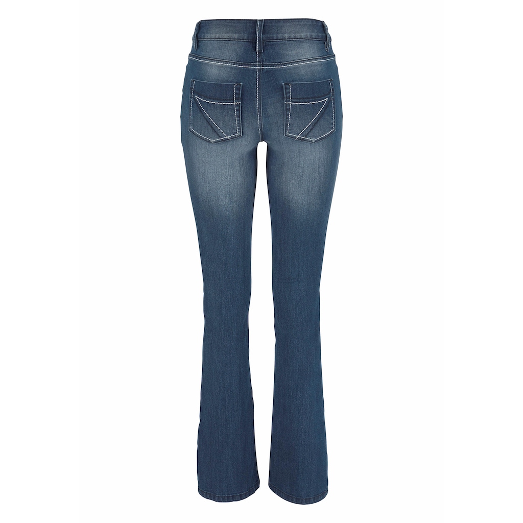 Arizona Bootcut-Jeans »mit Kontrastnähten«