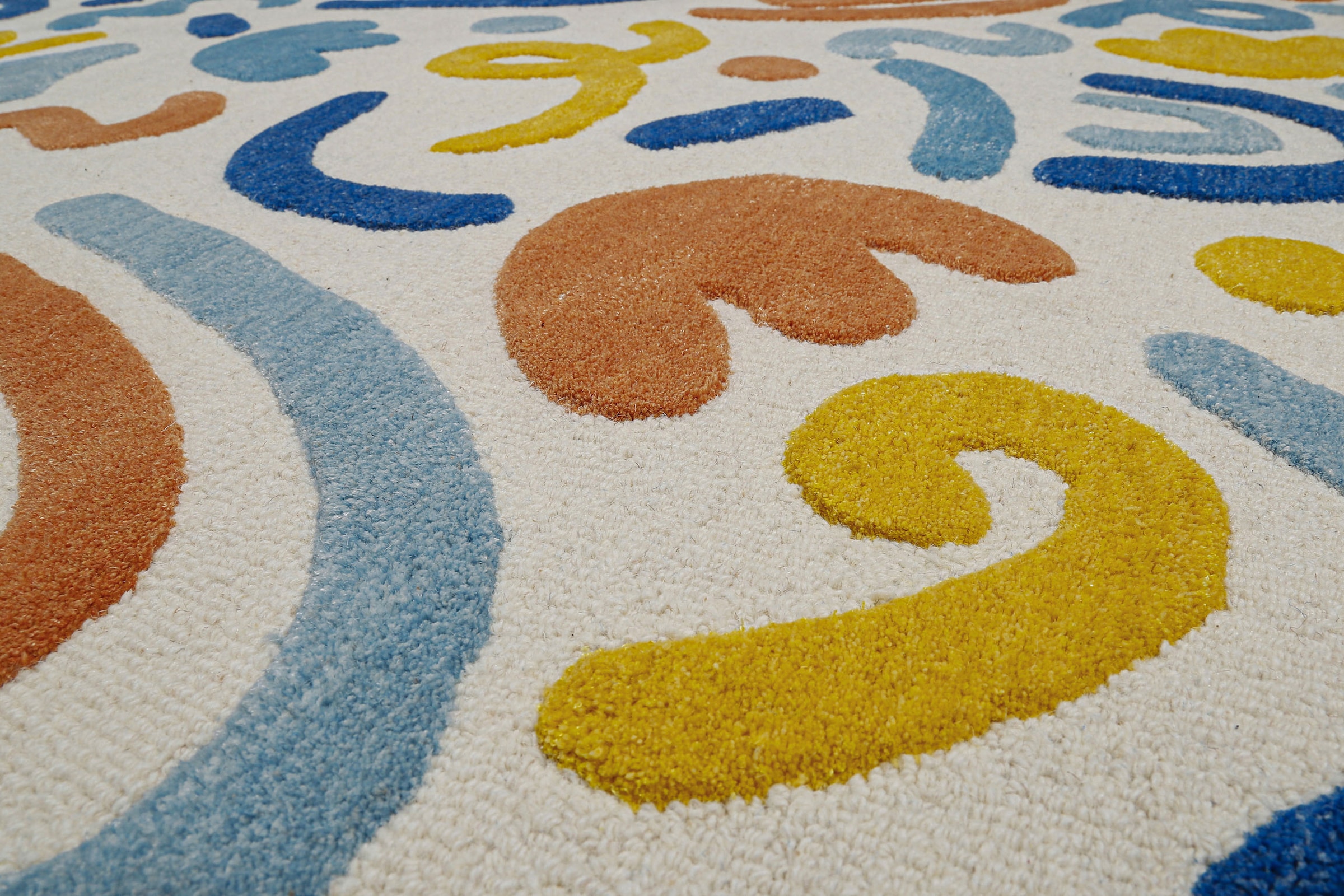 SMART KIDS Kinderteppich »Scribble« rechteckig 16 mm Höhe Kinderteppich, Hoch-Tief-Effekt, Schurwolle, handgetuftet, Spielzimmer