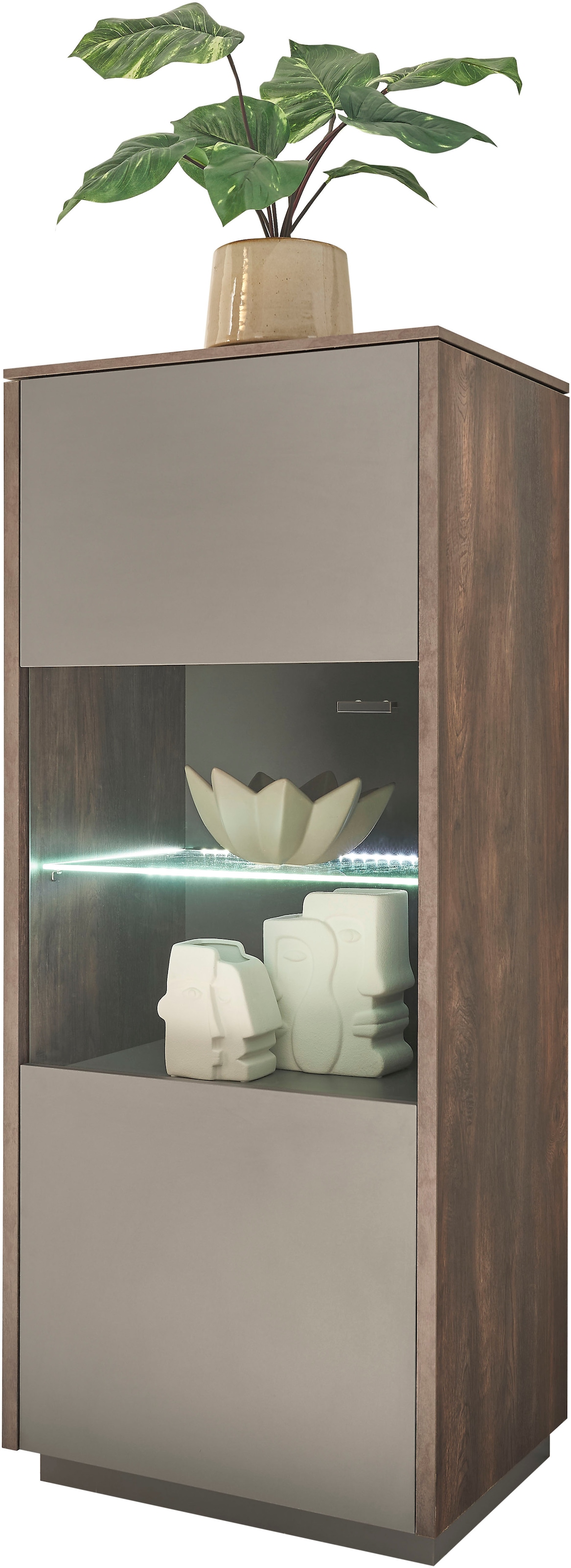 INOSIGN Vitrine »LARGO«, Soft-Close-Funktion, Höhe ca. 130 cm