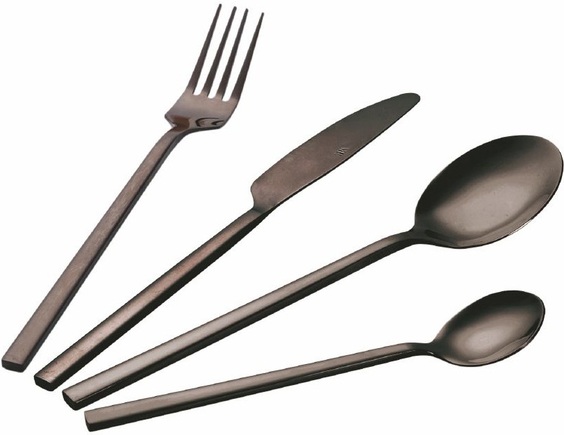Villa d'Este Besteck-Set »Stylo poliert«, (Set, 24 tlg.), Essbesteck-Set, poliert