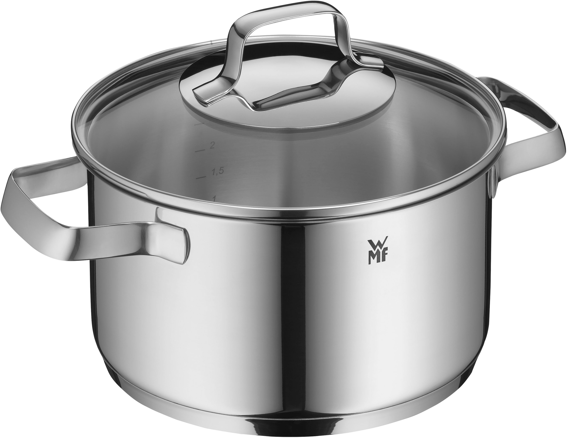 WMF Topf-Set »Belmonte«, Cromargan® Edelstahl Rostfrei 18/10, (Set, 7 tlg.), Glasdeckel, Schüttrand, poliert, für alle Herdarten