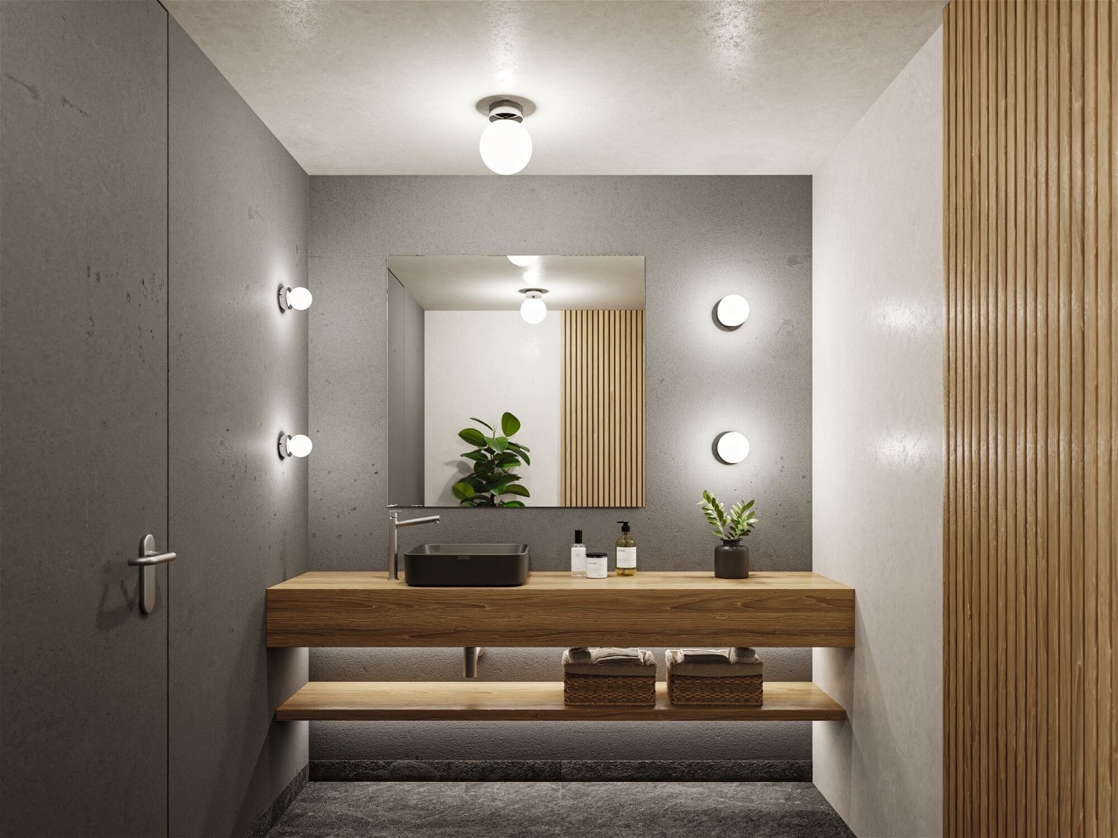 Paulmann LED Deckenleuchte »Selection Bathroom Gove IP44 3000K 9W Satin, Glas/Metall«, 1 flammig