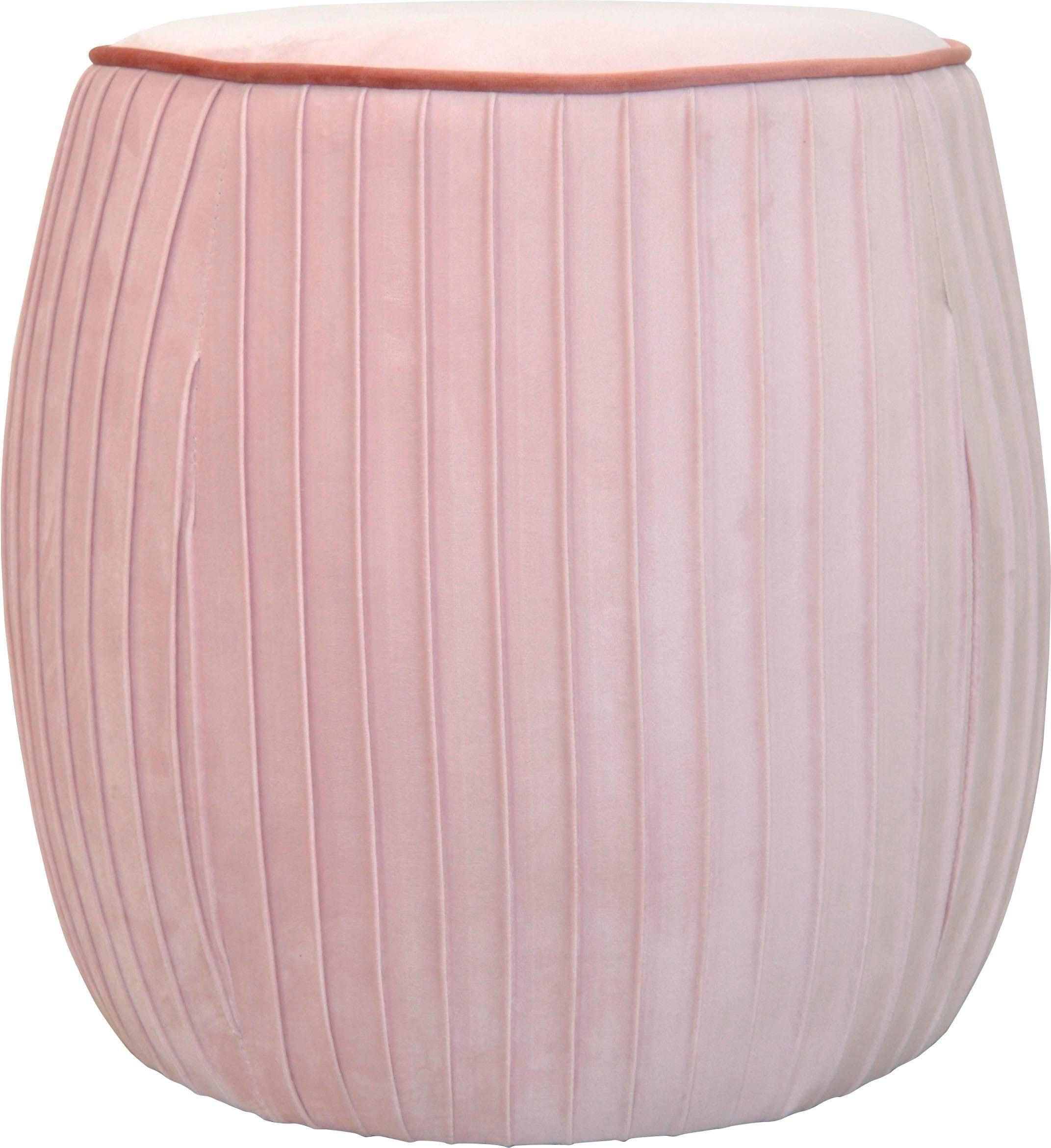 HOME AFFAIRE Hocker 1 Stk. tlg. rosa