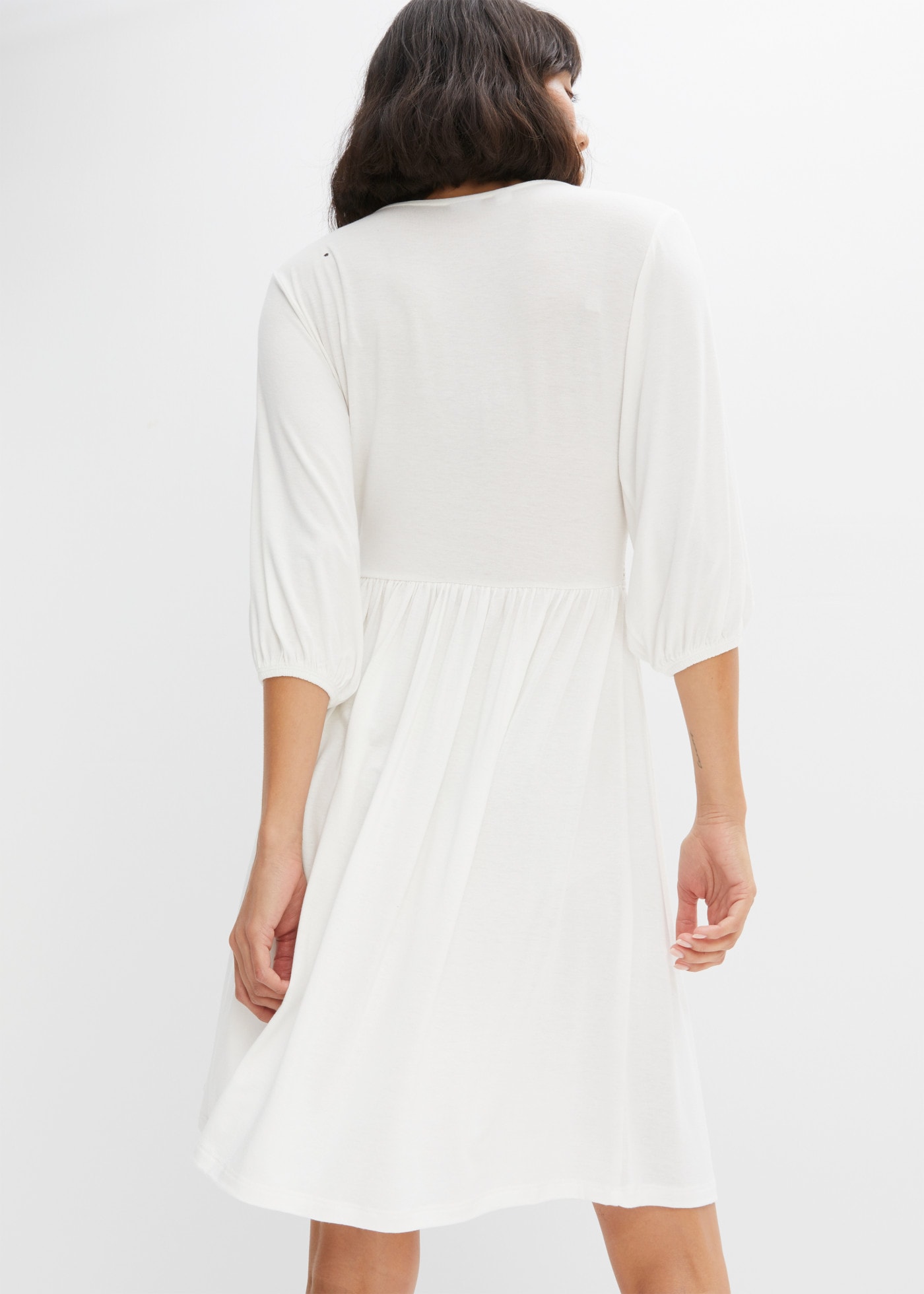 bonprix Tunikakleid mit dekorativer Spitze am Ausschnitt und an der Taille, Regular Fit