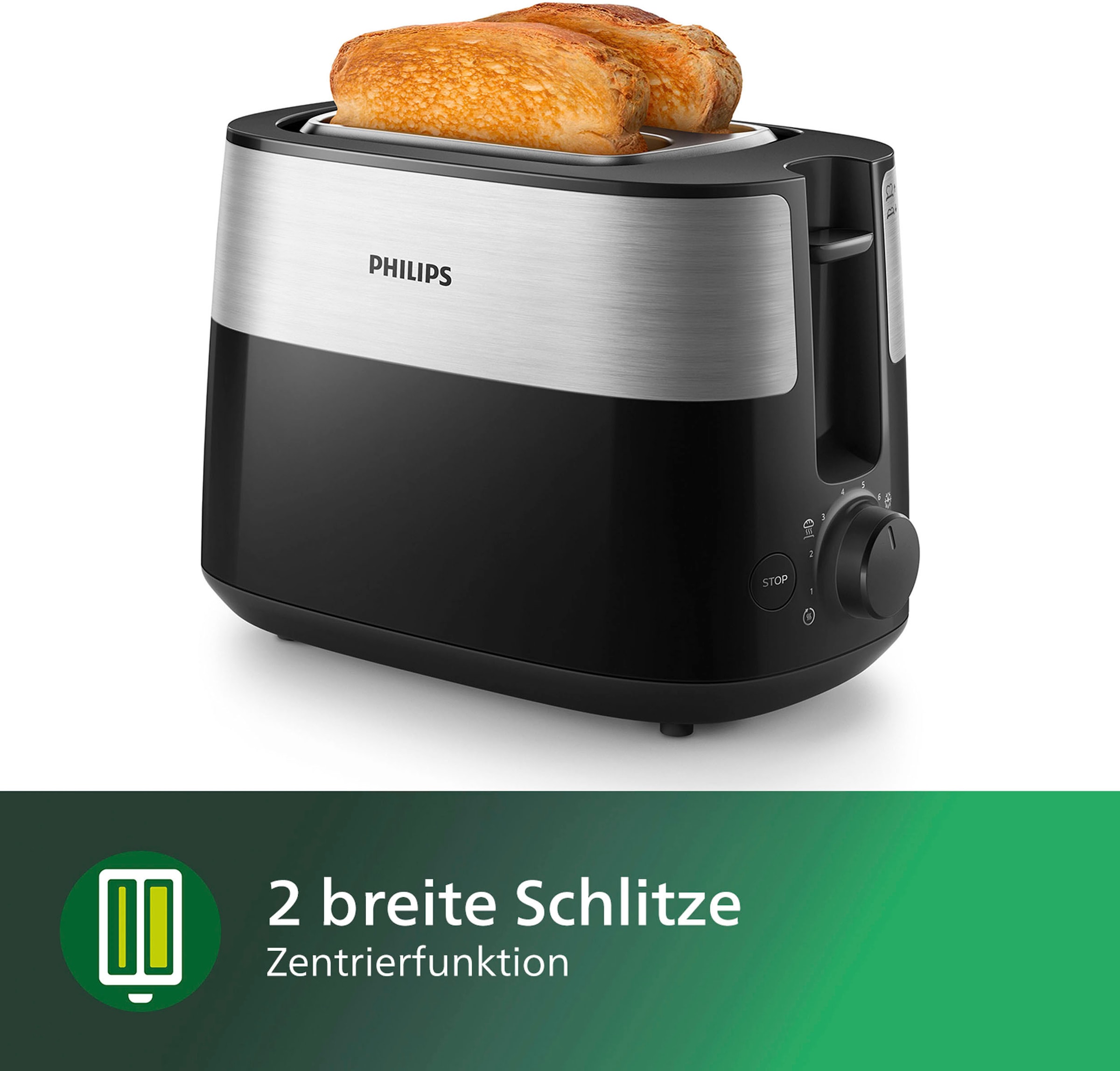 Philips Toaster online W 830 kurze kaufen »Daily Schlitze, HD2516/90«, Collection 2