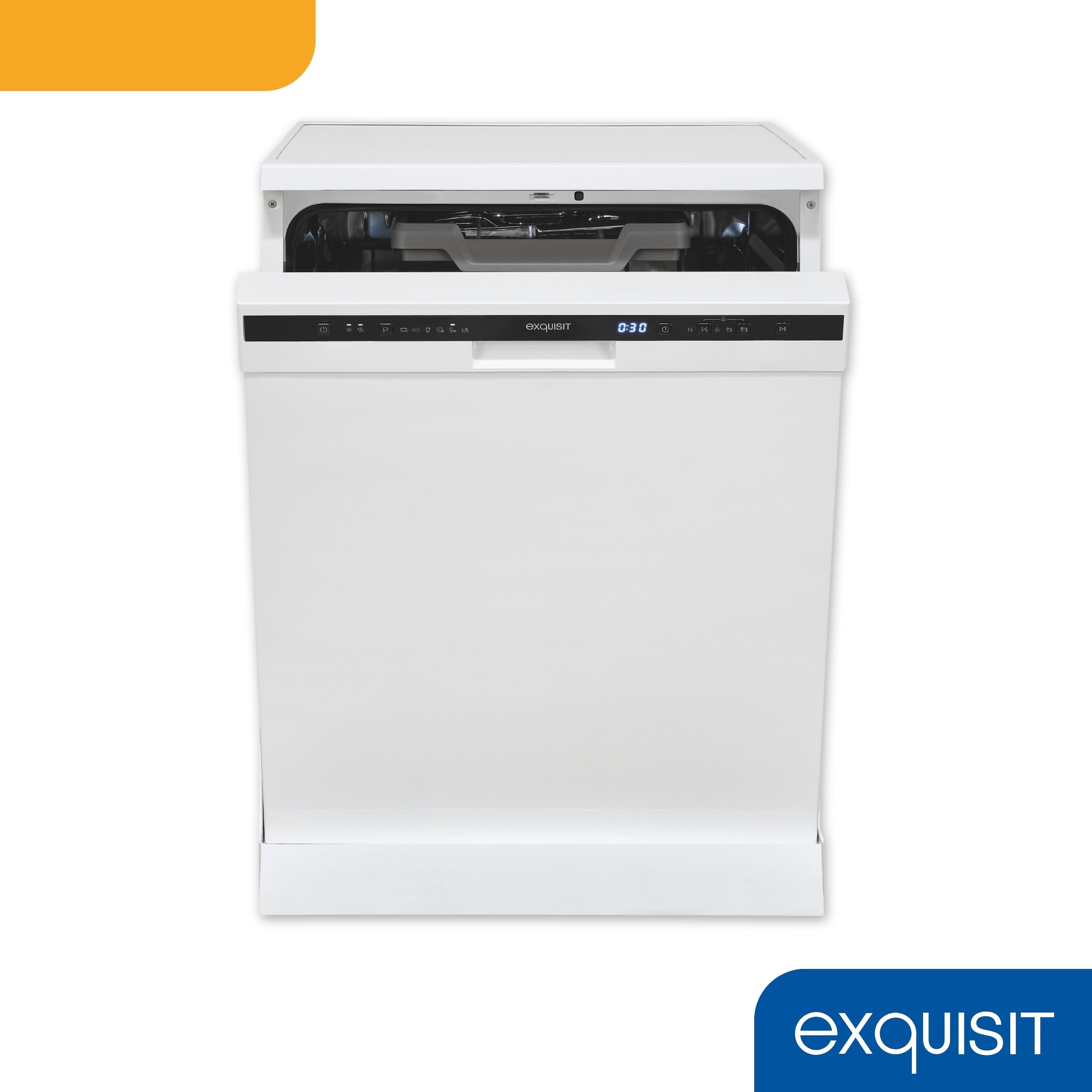 exquisit Standgeschirrspüler 6314 »GSP6314-030C weiss« 10,2 l 14 tlg. Maßgedecke 14 Maßgedecke, 6 Programme, LED, Besteckschublade