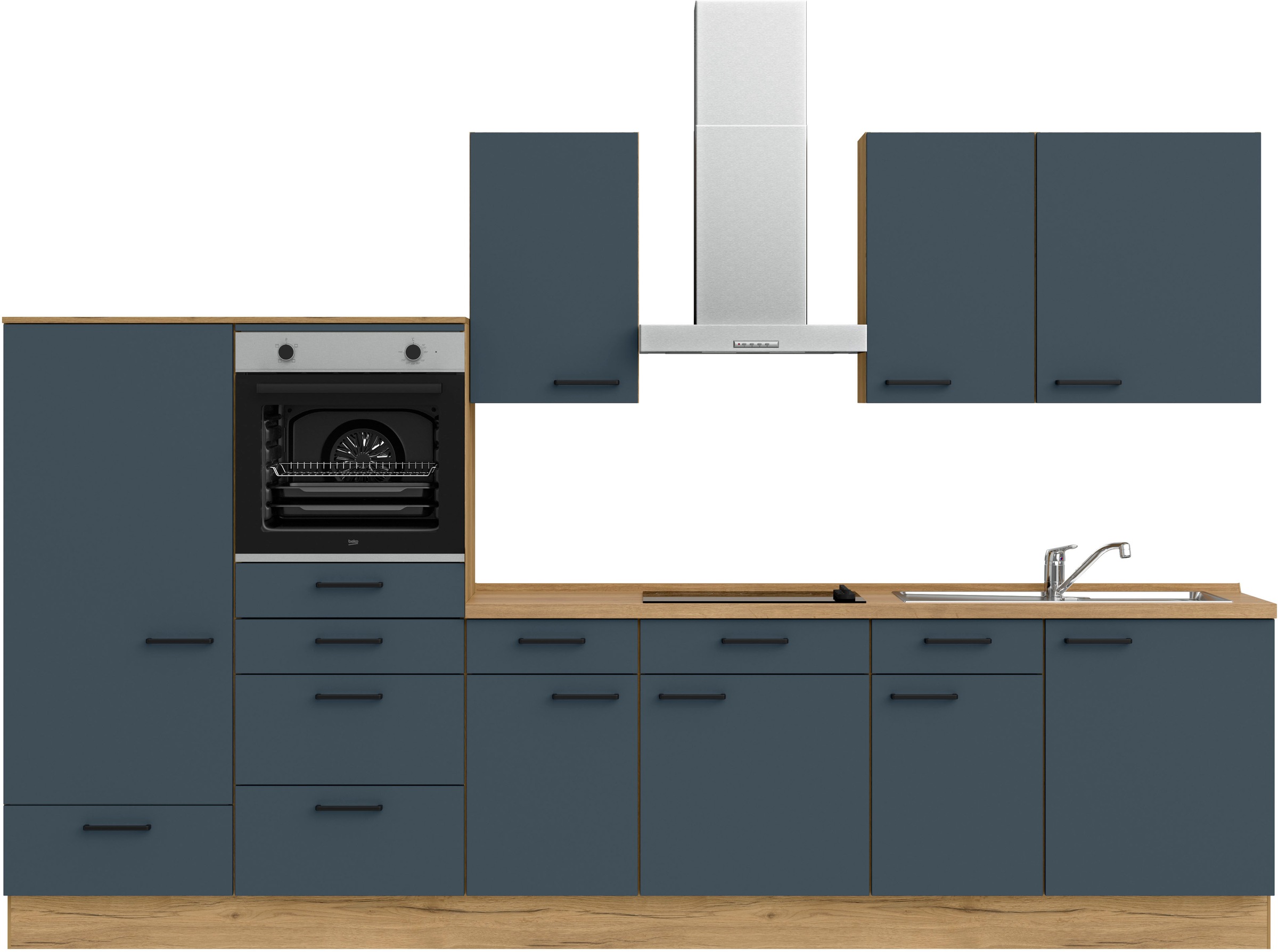 nobilia® Küchenzeile »"Easytouch I"« vormontiert, Ausrichtung wählbar, Brei günstig online kaufen