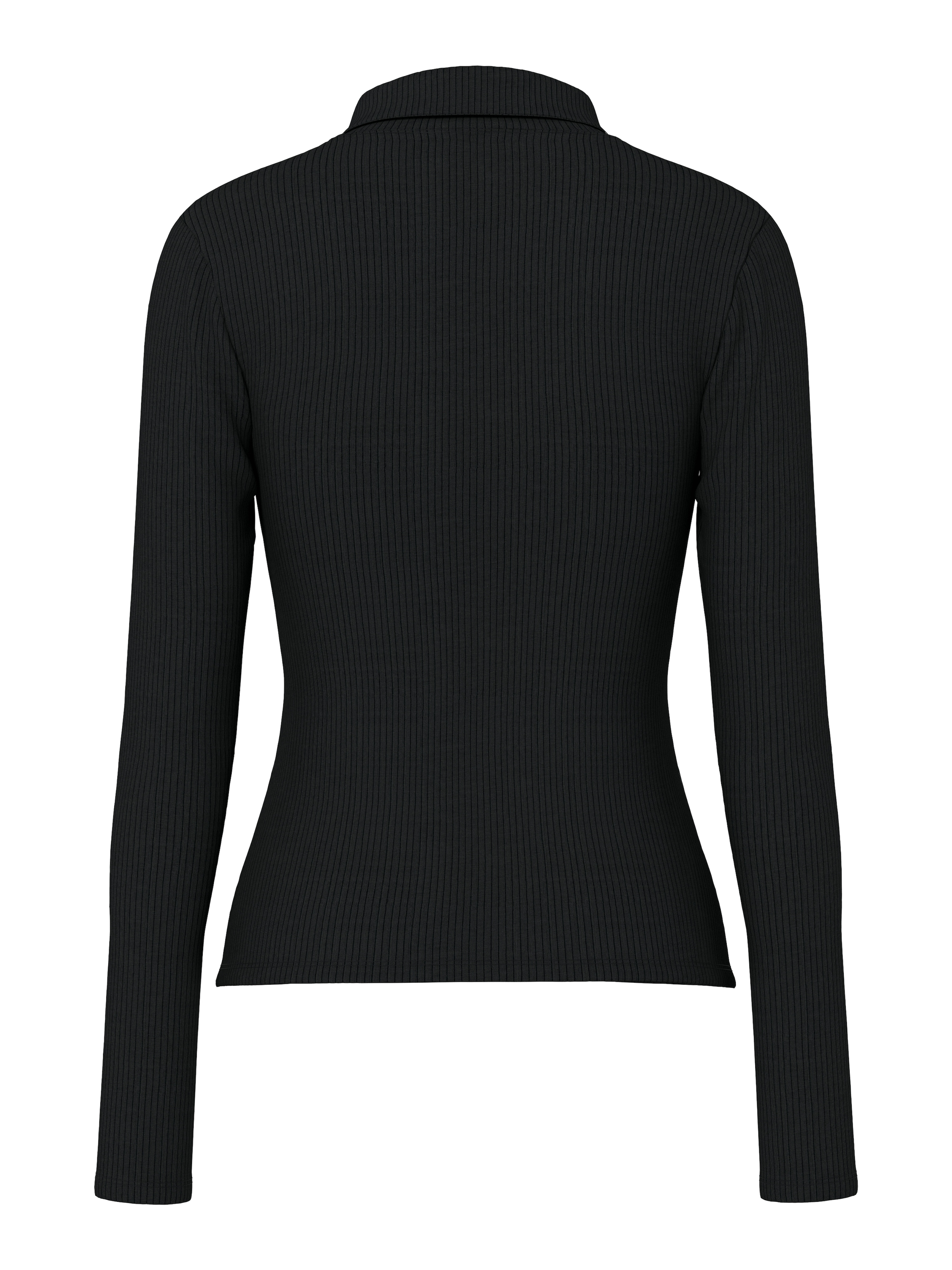 pieces Langarm-Poloshirt »PCKITTE LS POLO TOP JRS NOOS« mit gerippter Struktur