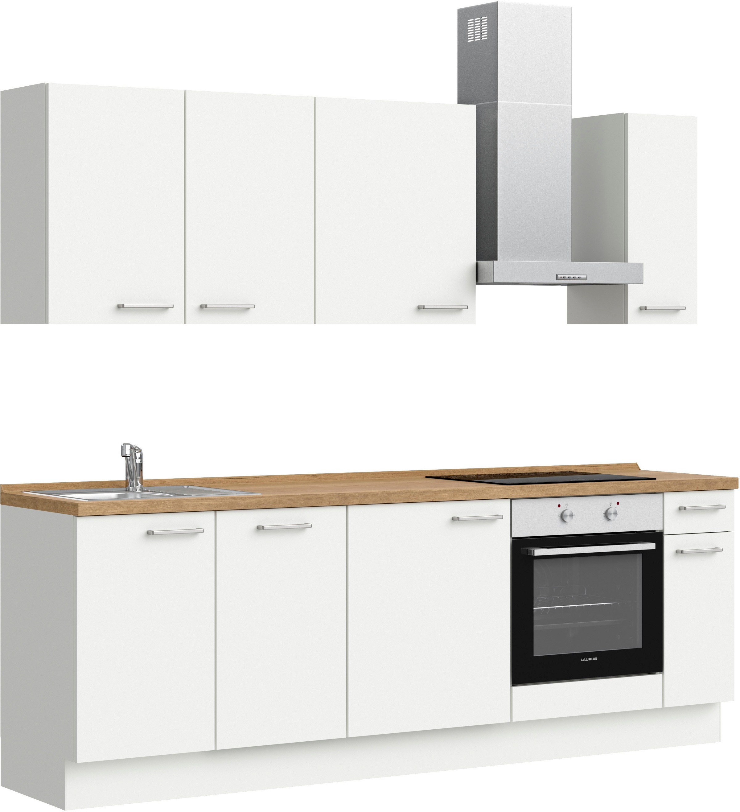 nobilia® Küchenzeile »"Touch I"«, vormontiert, Ausrichtung wählbar, Breite 240 cm, wahlw. mit E-Geräten