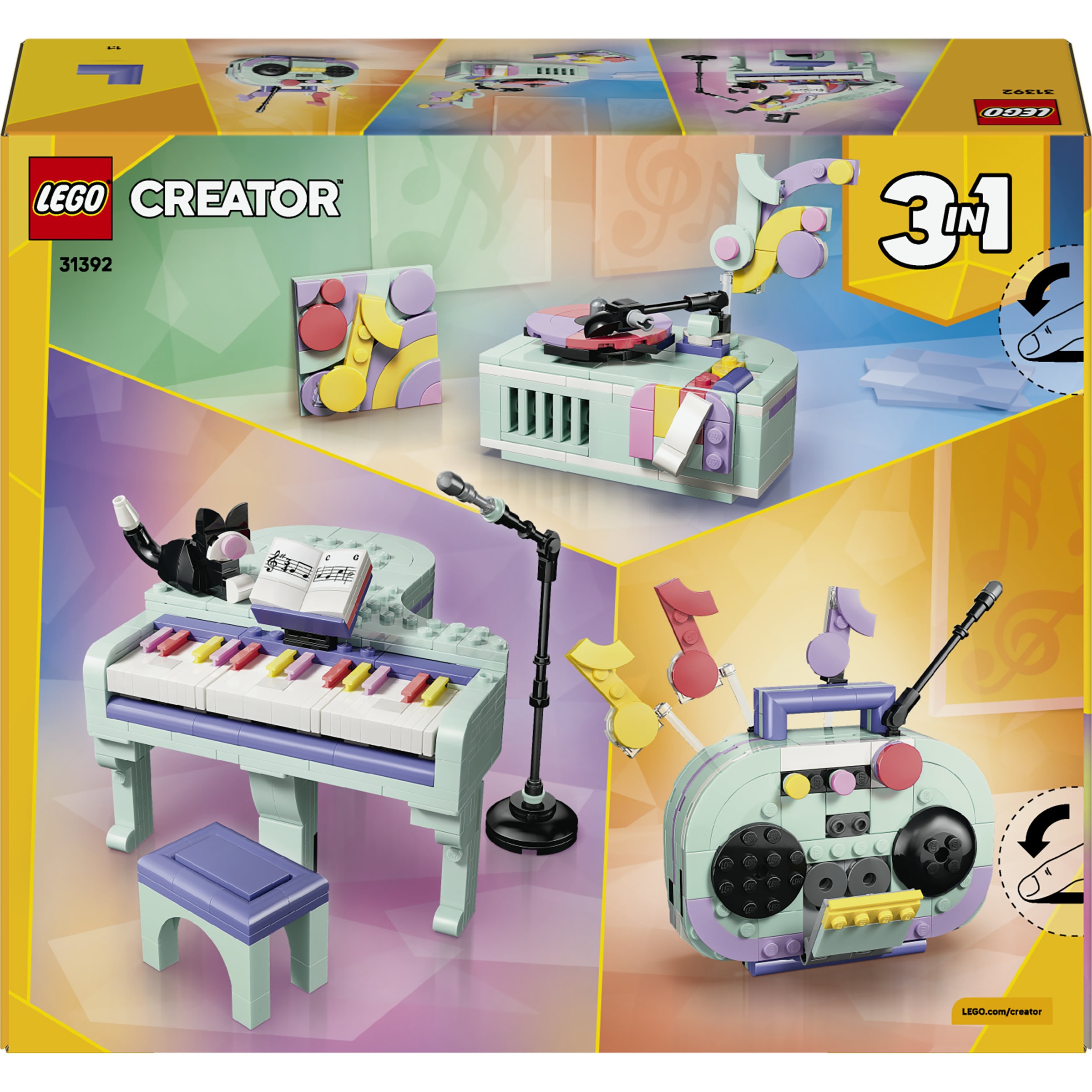 LEGO® Konstruktionsspielsteine »Deko-Klavier mit Katze (31392), LEGO Creator« Made in Europe
