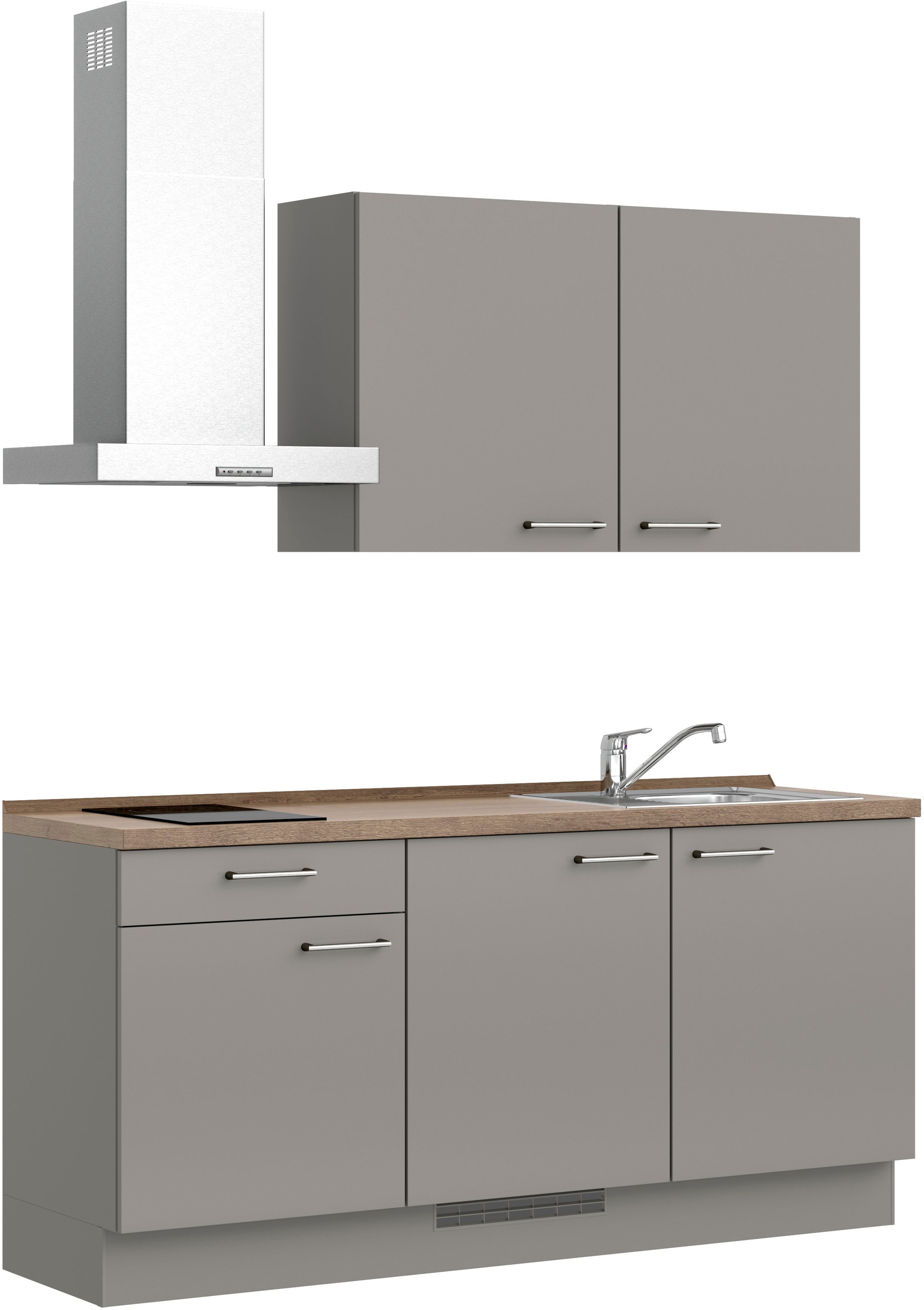 nobilia® Küchenzeile »"Laser I"«, vormontiert, Ausrichtung wählbar, Breite 180 cm, wahlw. mit E-Geräten