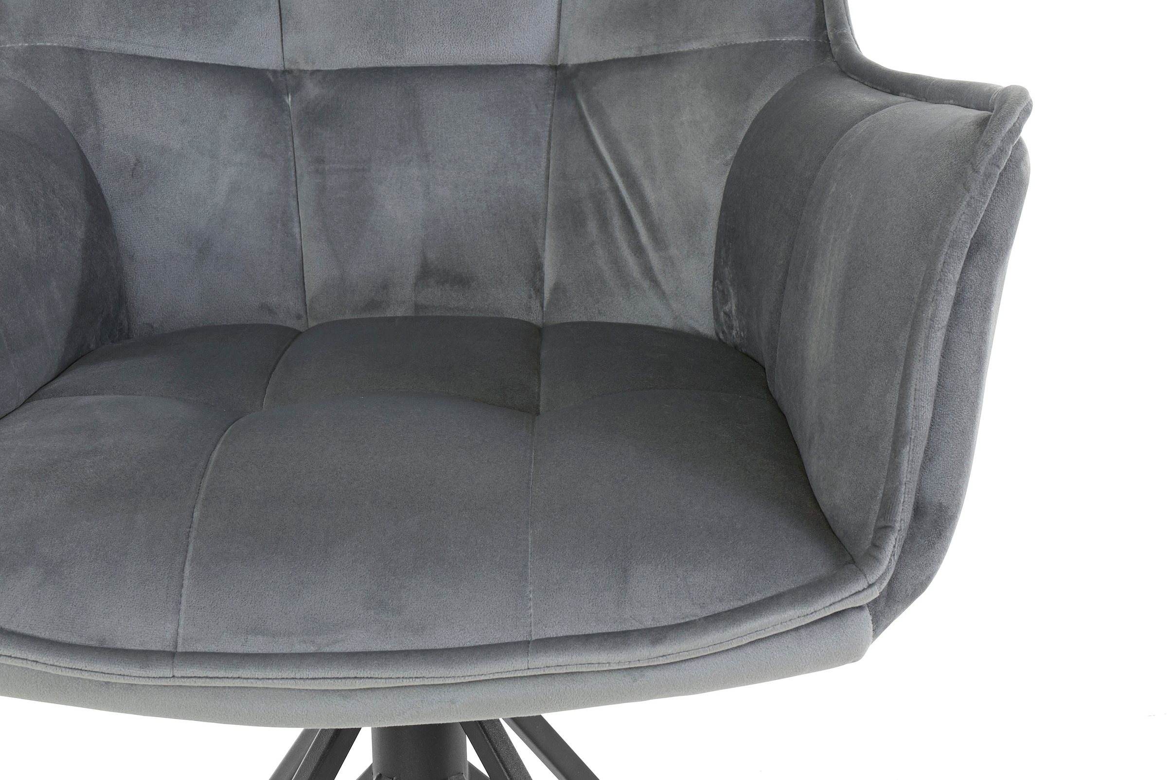 Veloursstoff, Esszimmerstuhl Rechnung schwarzes 48 Sitzhöhe cm 2 in Metall, andas mit Gestell Sitz kaufen St., aus »Kilden«, Veloursstoff, auf