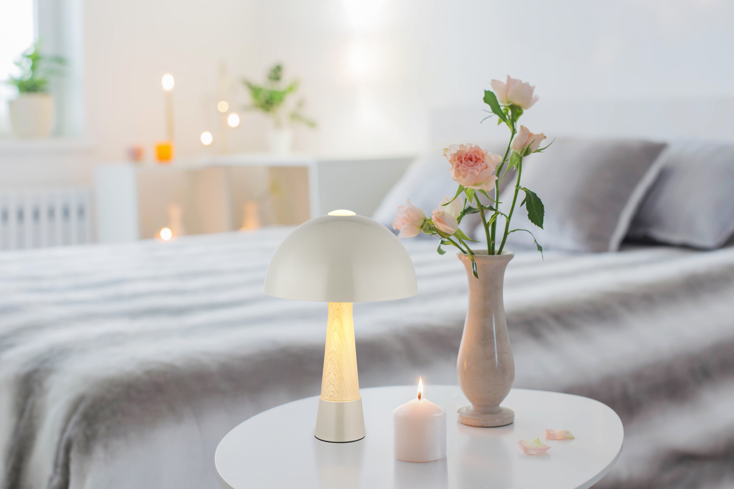 NOWA Tischleuchte »PAULIN« E27 1 Stk. Tischlampe, Design Leuchte günstig online kaufen