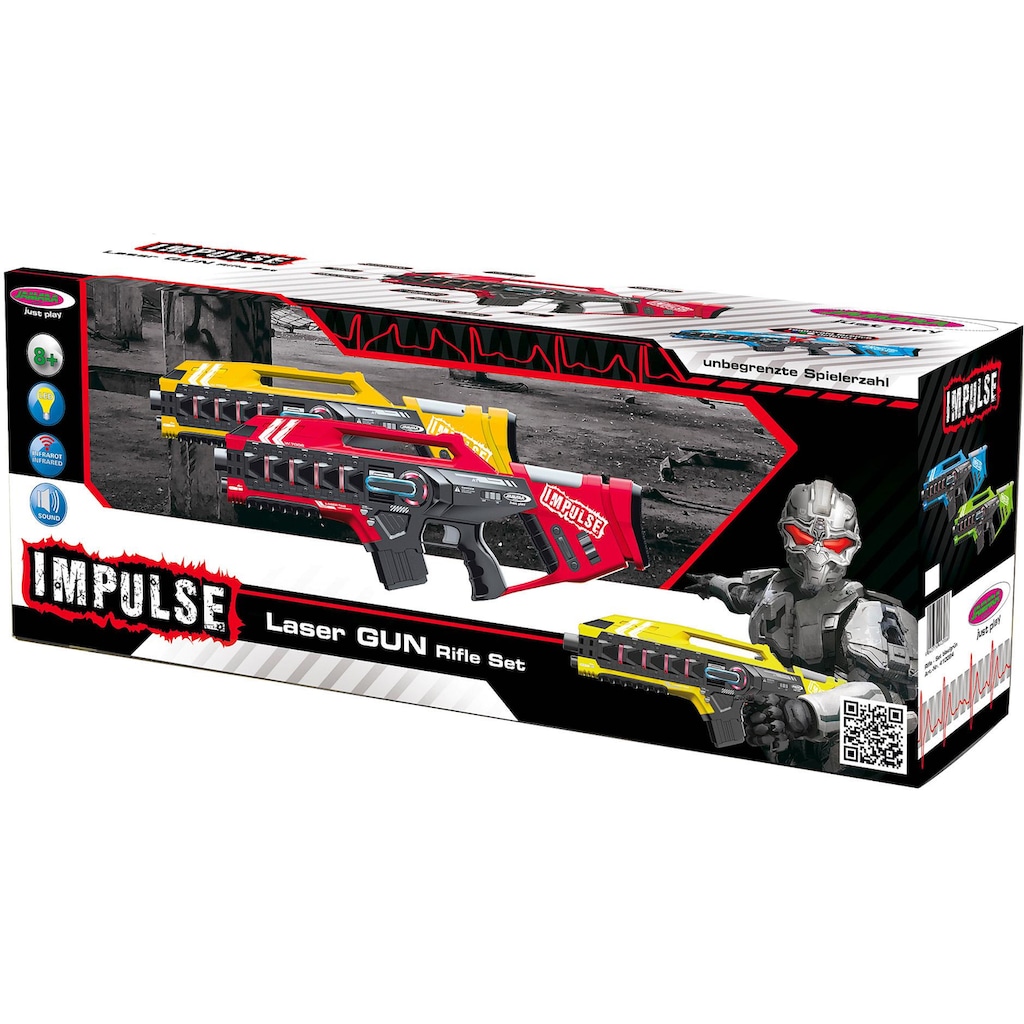 Jamara Laserpistole »Impulse Laser Gun Rifle gelb/rot«, (Set, 2 tlg.)