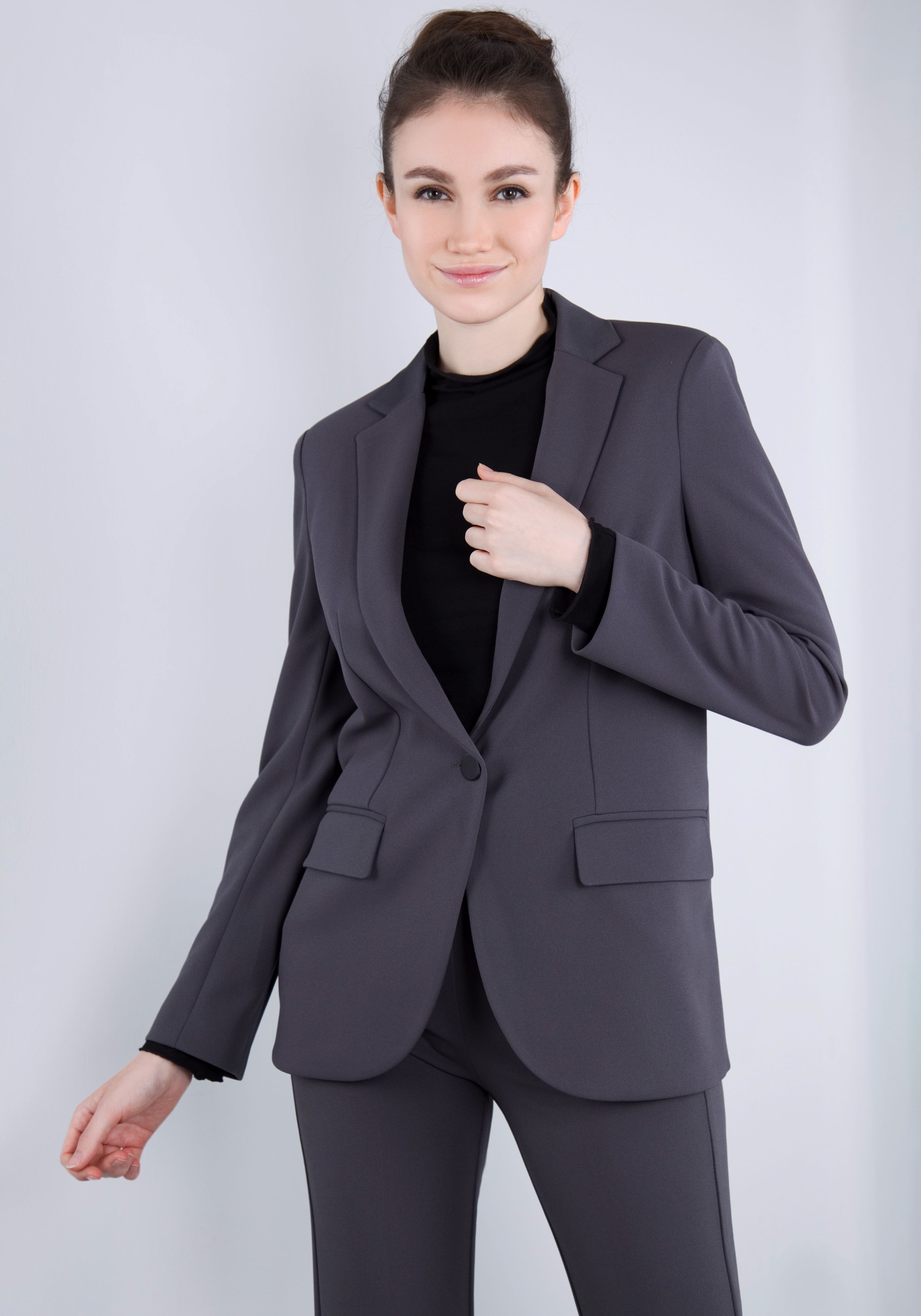 IMPERIAL Longblazer, mit Satindetails und Stretch