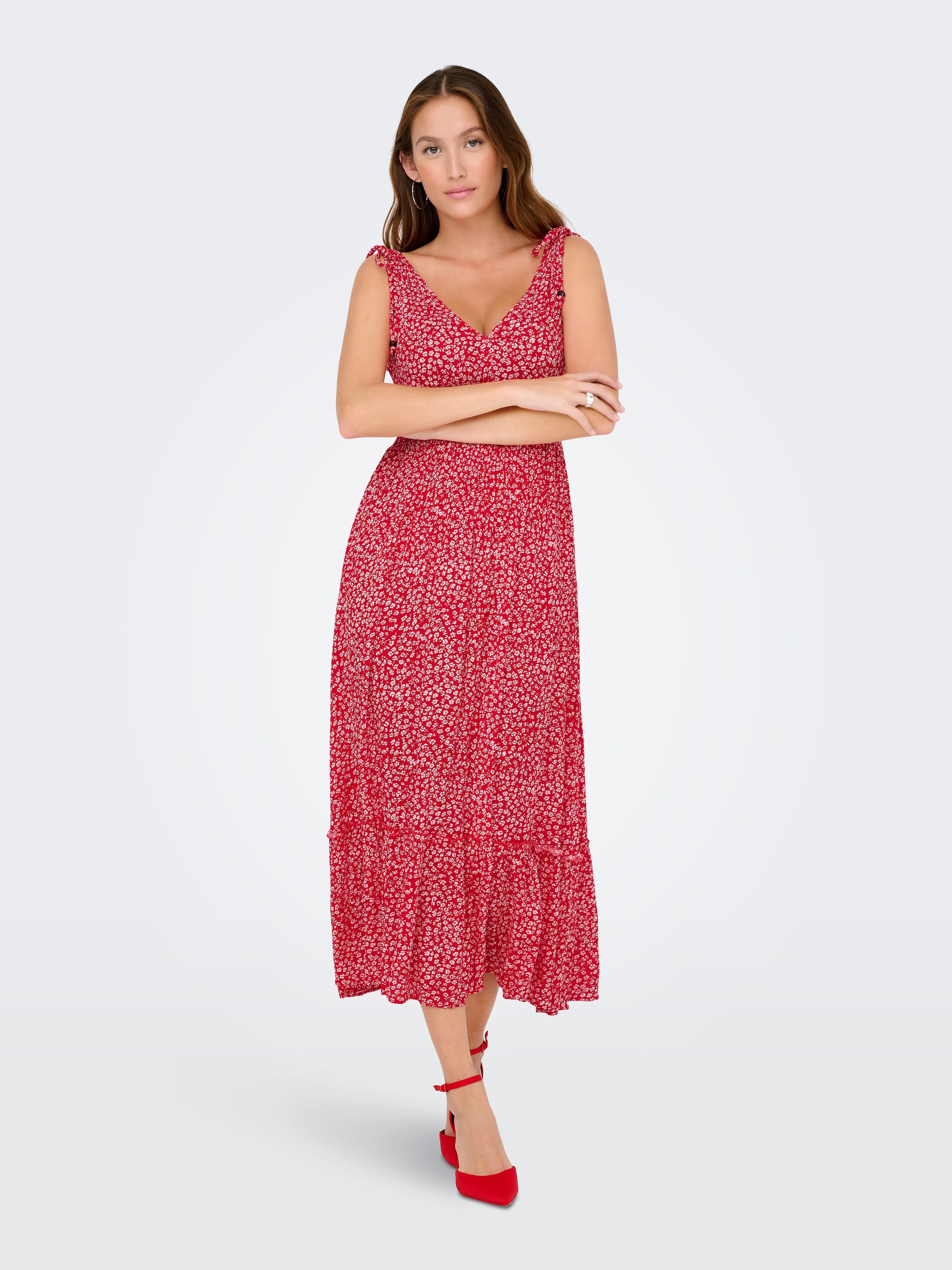 ONLY Maxikleid »ONLFERNANDA LIFE S/L LONG DRESS WVN«