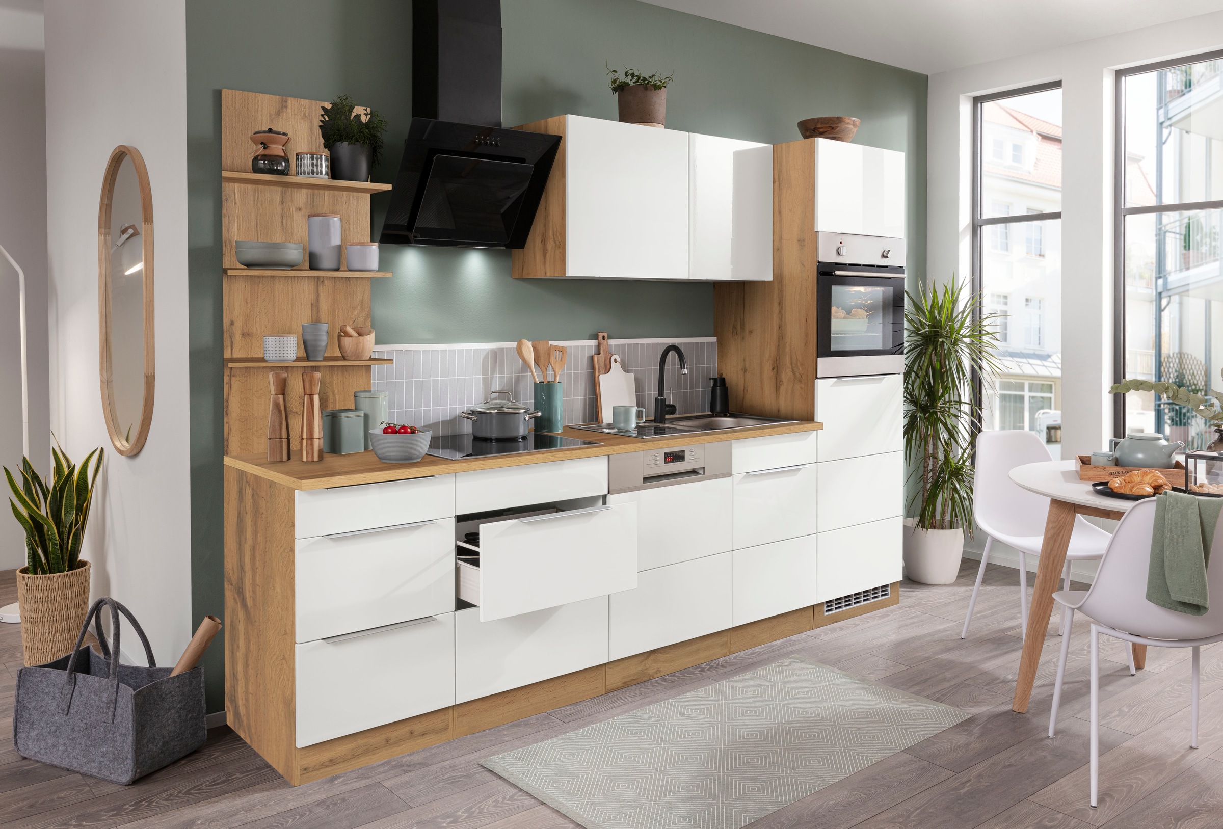 KOCHSTATION Küchenzeile »KS-Brindisi Breite 280 cm«, wahlweise mit E-Geräte günstig online kaufen