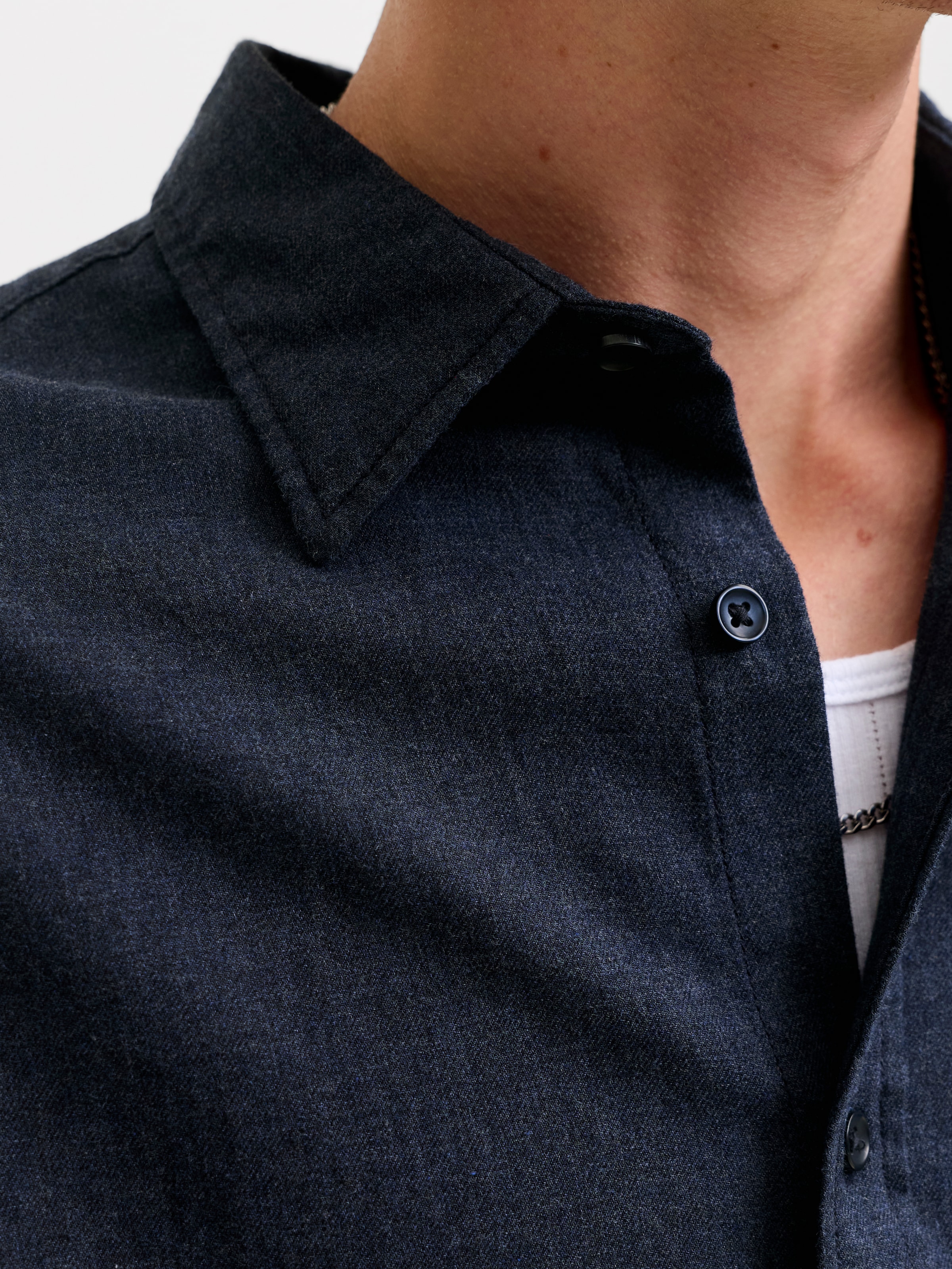 Jack & Jones Langarmhemd »JJEFIELD MELANGE SHIRT LS SN« Baumwolle, normal geschnitten