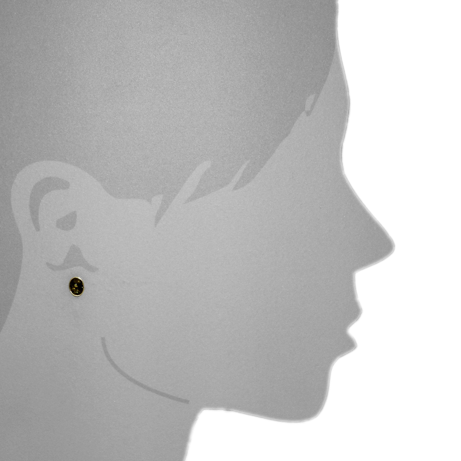 OSTSEE-SCHMUCK Paar Ohrstecker »Ostsee-Schmuck Ohrstecker Classic 8 x 6 mm«