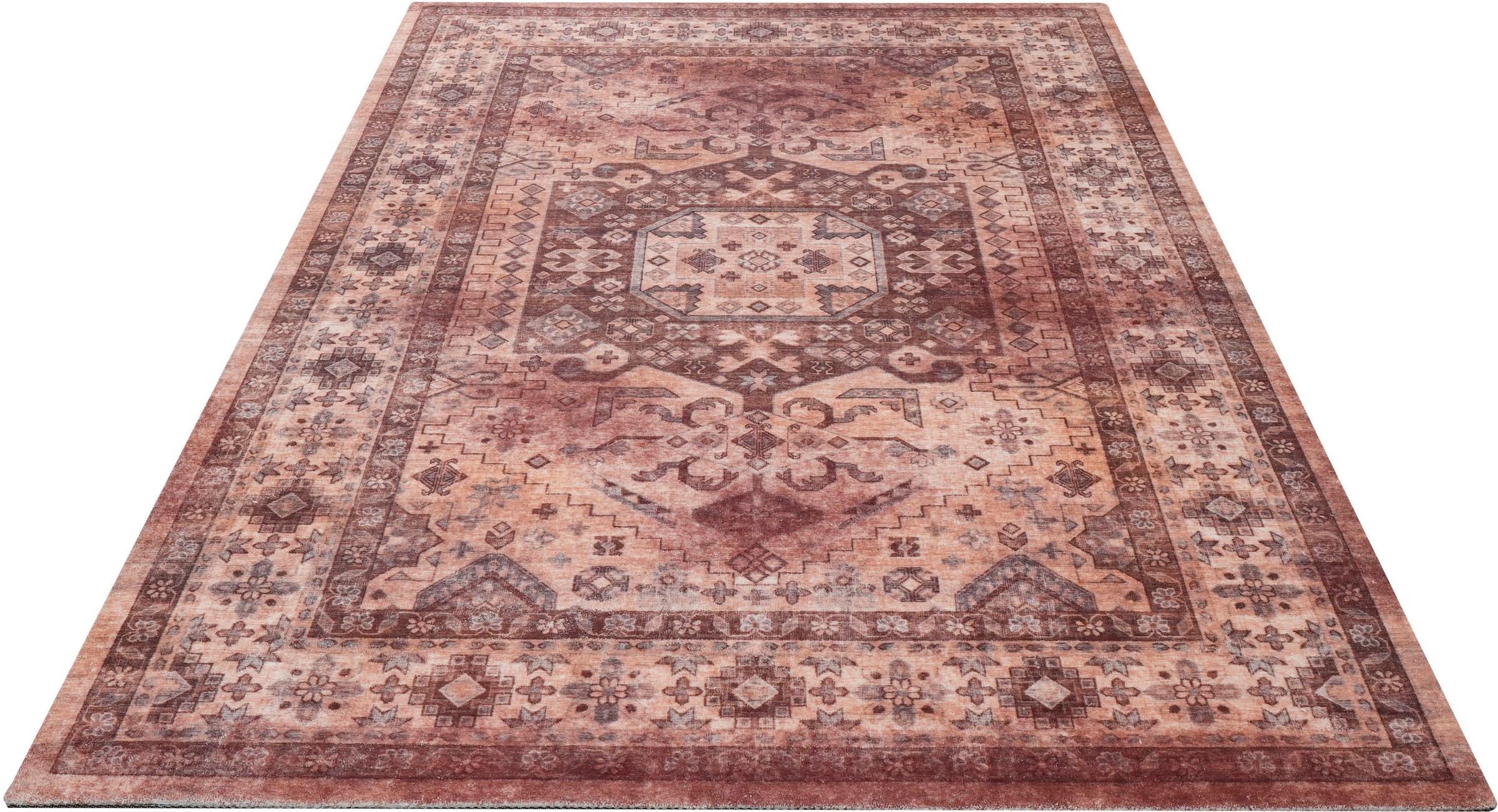 my home Teppich »Abbas, Druckteppich, orientalisches Design«, rechteckig, 13 mm Höhe, Orient-Optik, Kurzflor, bedruckt, weich, Wohnzimmer, Schlafzimmer