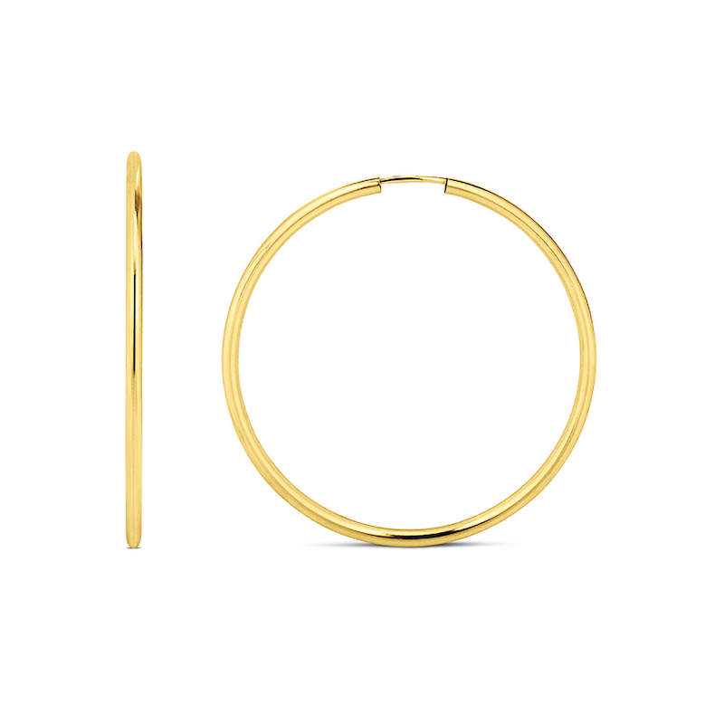 FIRETTI Paar Creolen »Schmuck Geschenk Silber 925 2, 0 mm breit« Made in Germany gelbgoldfarben 40 Schlichte, elegante Ohrringe im klassischen Design