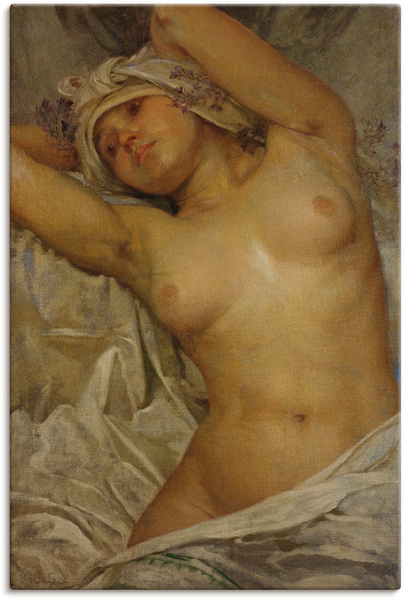 Artland Wandbild »Mädchenakt. 1922.«, Frau, (1 St.), als Leinwandbild, Post günstig online kaufen